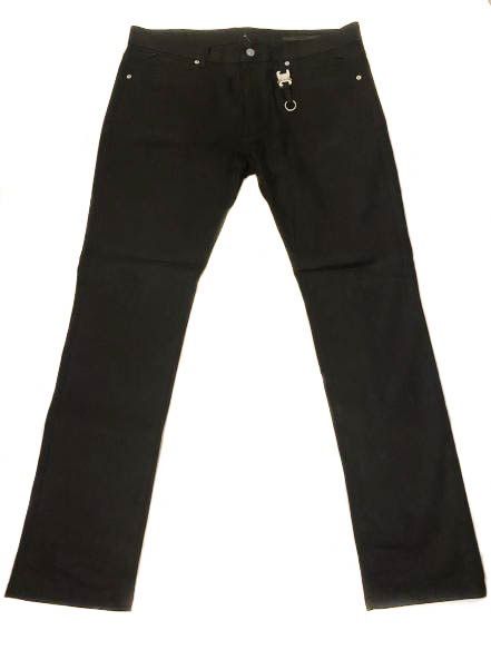 image of 1017 Alyx 9Sm x Alyx Final Priceclassic Alyx Denim With Silver Buckle Keychain in Black (Size 36)