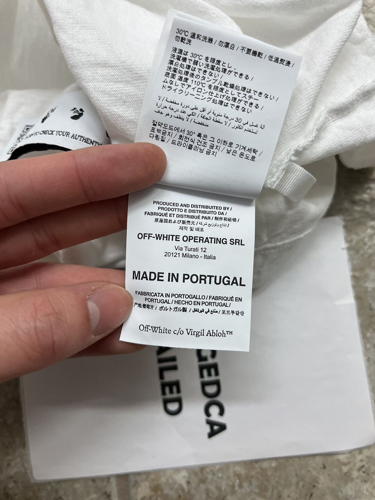 Off-White Off-White Dripping Paint Arrows Tee White/Blue