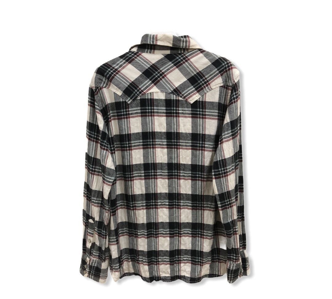 Flannel Japanese Brand Back Number Plaid Tartan Flannel Shirt 👕 Size US S / EU 44-46 / 1 - 3 Thumbnail