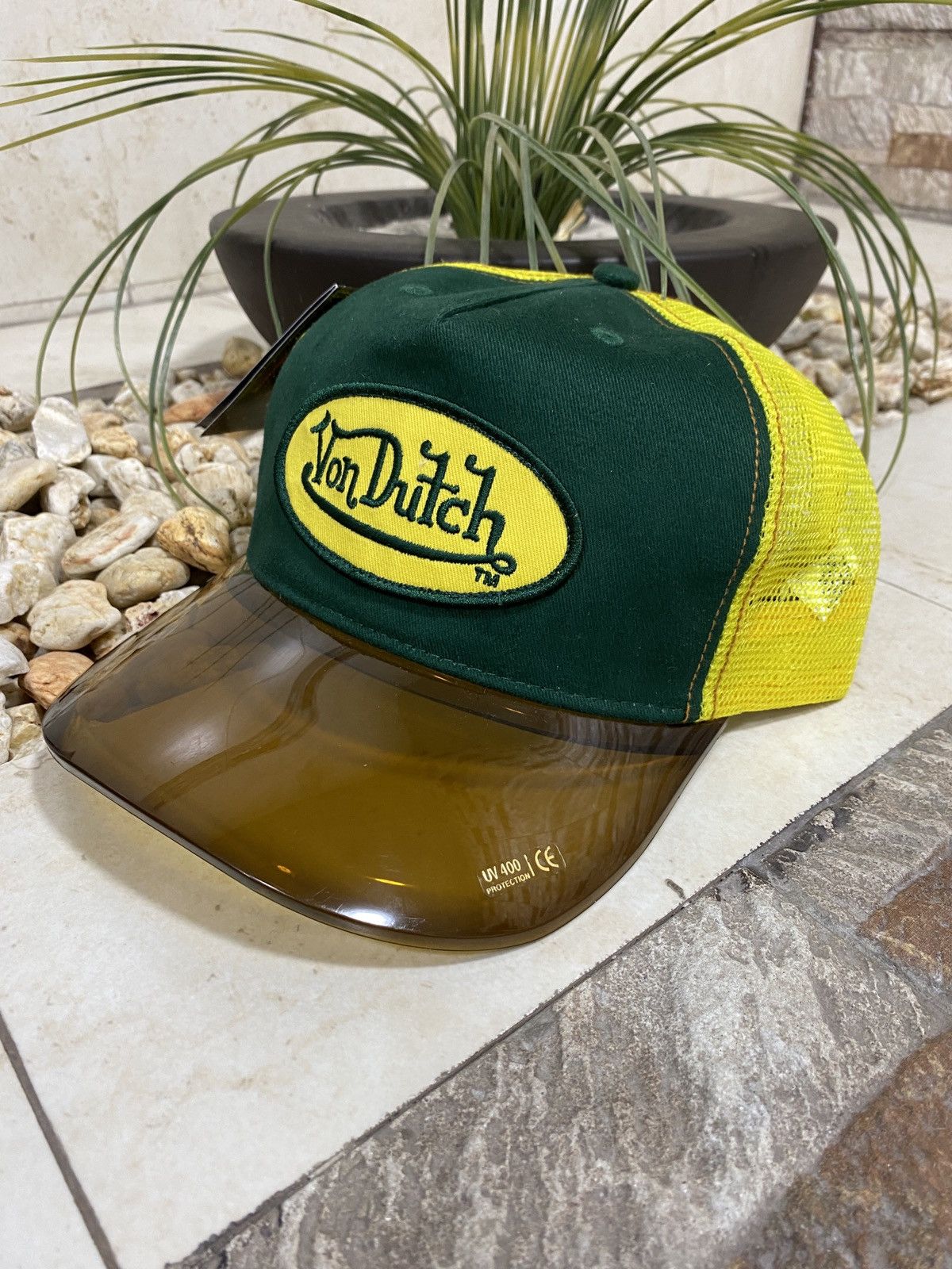 Von Dutch Baseball Cap – Grau/orange, Verstellbar, Snapback, Für Damen & Herren