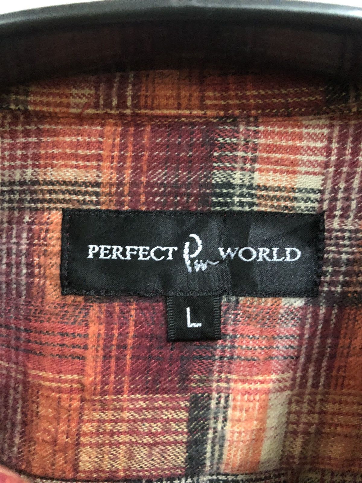 Vintage Vintage Perfect World Patchwork Design Flannel Shirt 👕 Size US L / EU 52-54 / 3 - 4 Thumbnail