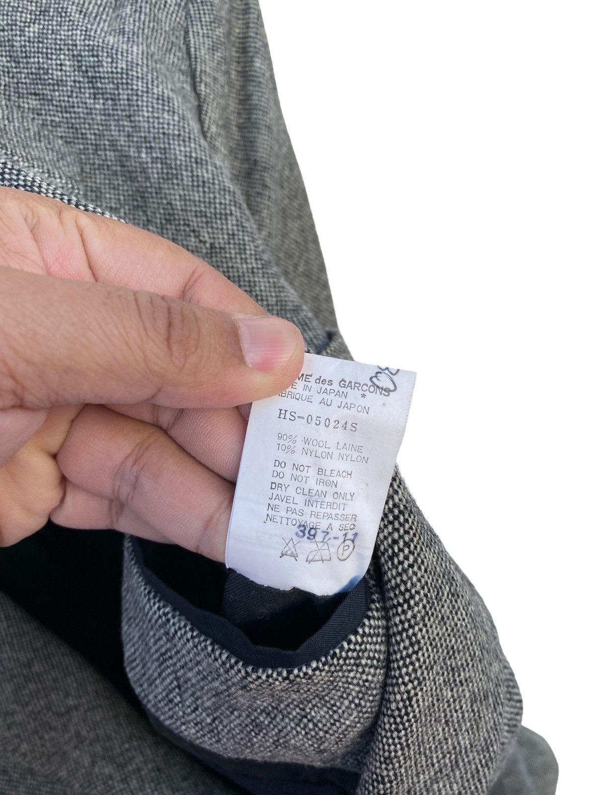 Comme des Garcons Vintage Comme Des Garcons Homme Blazer Jacket Size 42R - 8 Thumbnail