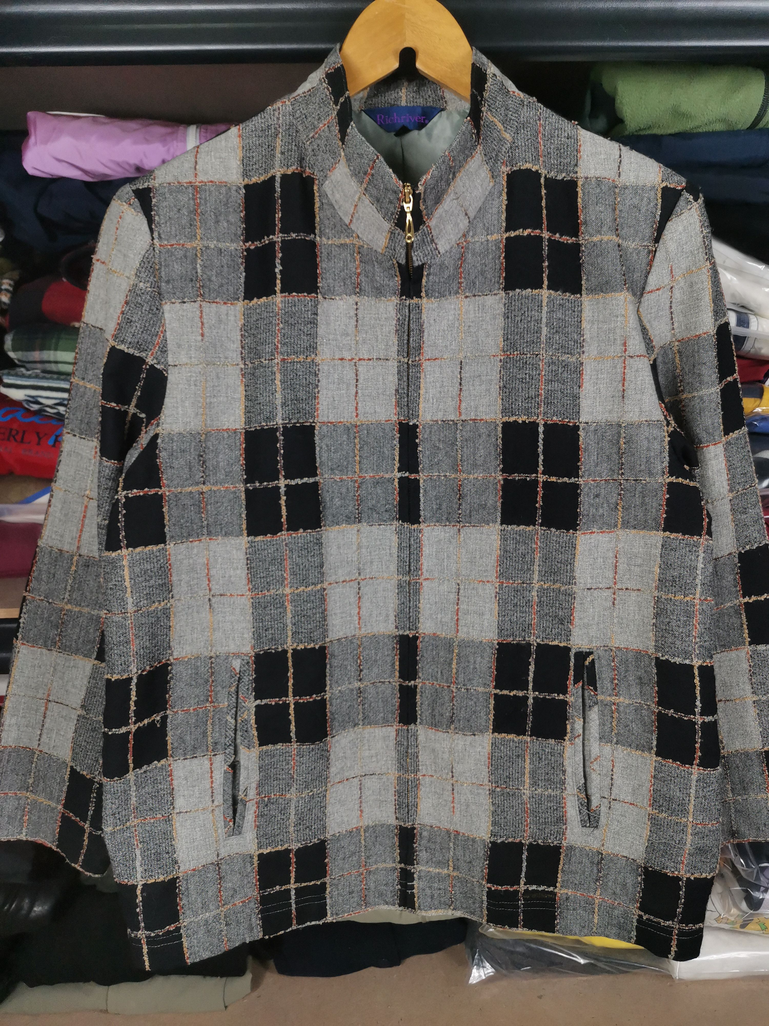 Japanese Brand Vintage Richriver Patchwork Zipper Ups Jacket Size US M / EU 48-50 / 2 - 1 Thumbnail