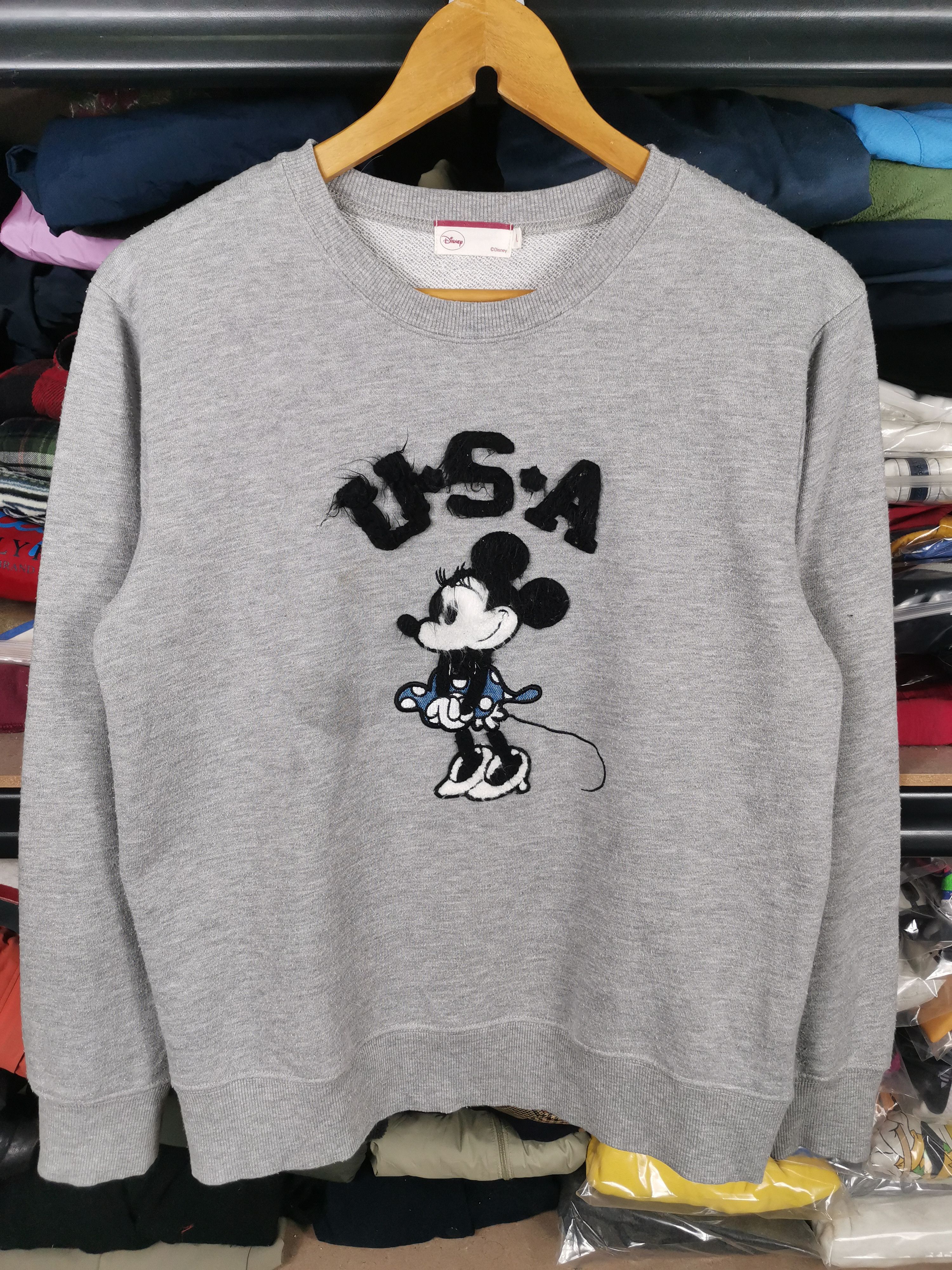 Disney Vintage Mickey Mouse USA Sweatshirt Size US L / EU 52-54 / 3 - 1 Thumbnail
