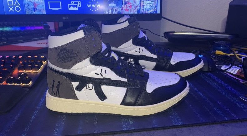 Lost Boys Archives Lost Boys Black & Brown Ak47 Sneaker High Top Shoes Size US 10 / EU 43 - 5 Thumbnail