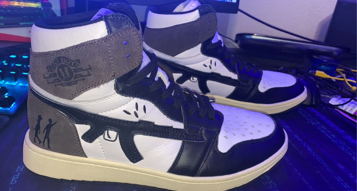Lost Boys Archives Lost Boys Black & Brown Ak47 Sneaker High Top Shoes Size US 10 / EU 43 - 4 Thumbnail