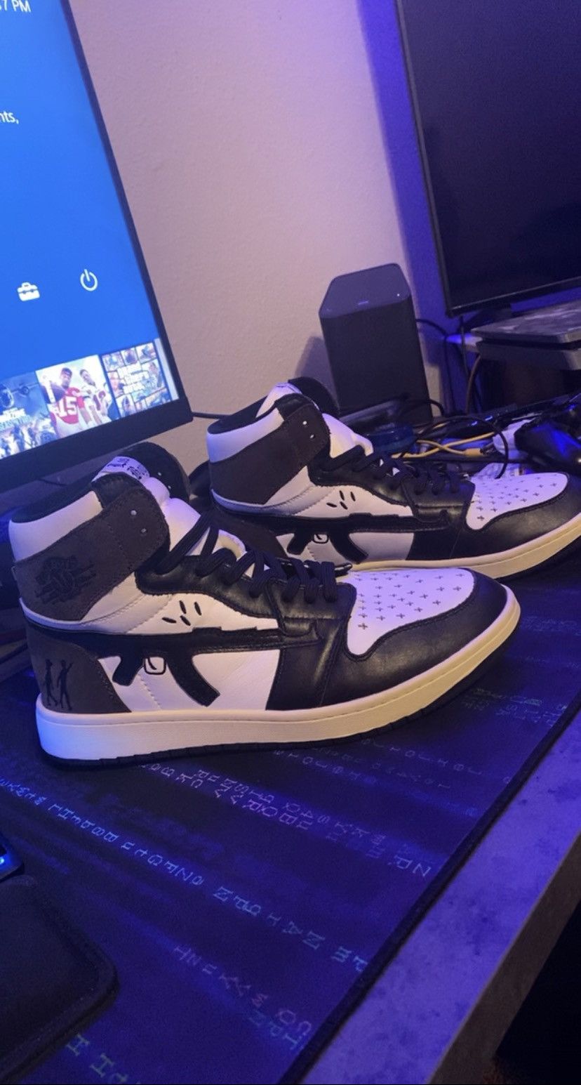Lost Boys Archives Lost Boys Black & Brown Ak47 Sneaker High Top Shoes Size US 10 / EU 43 - 1 Thumbnail