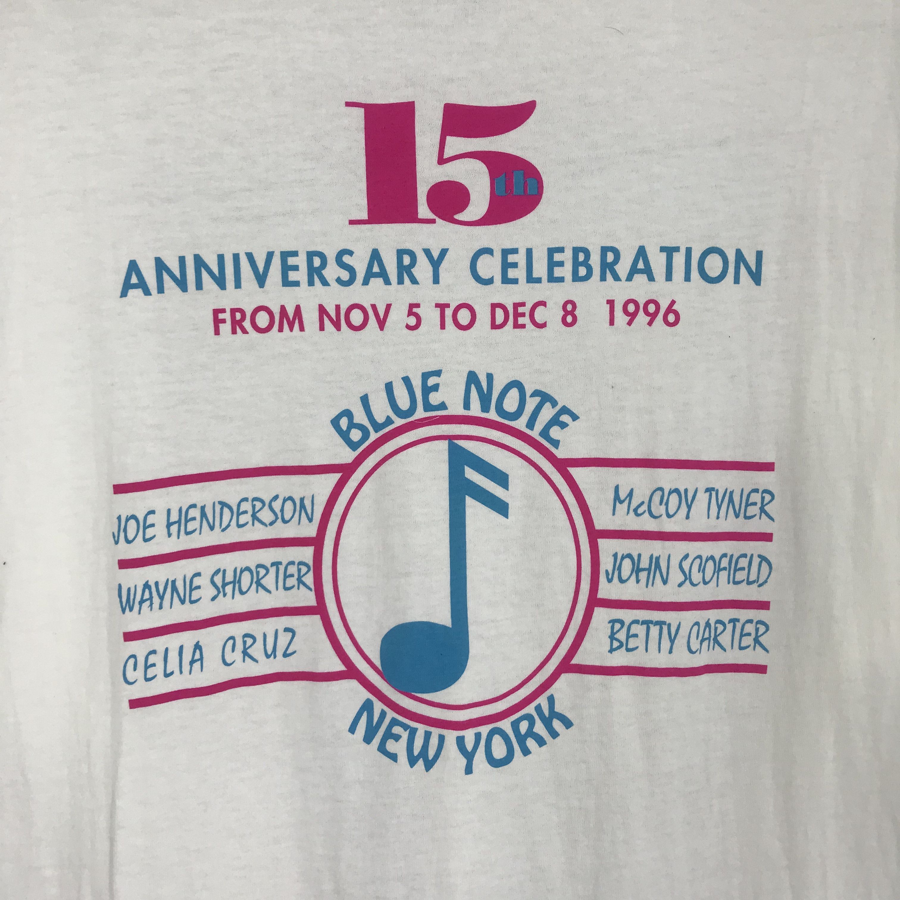 Vintage Vintage 90s Blue Note Anniversary Celebration Music Promo Size US L / EU 52-54 / 3 - 6 Thumbnail