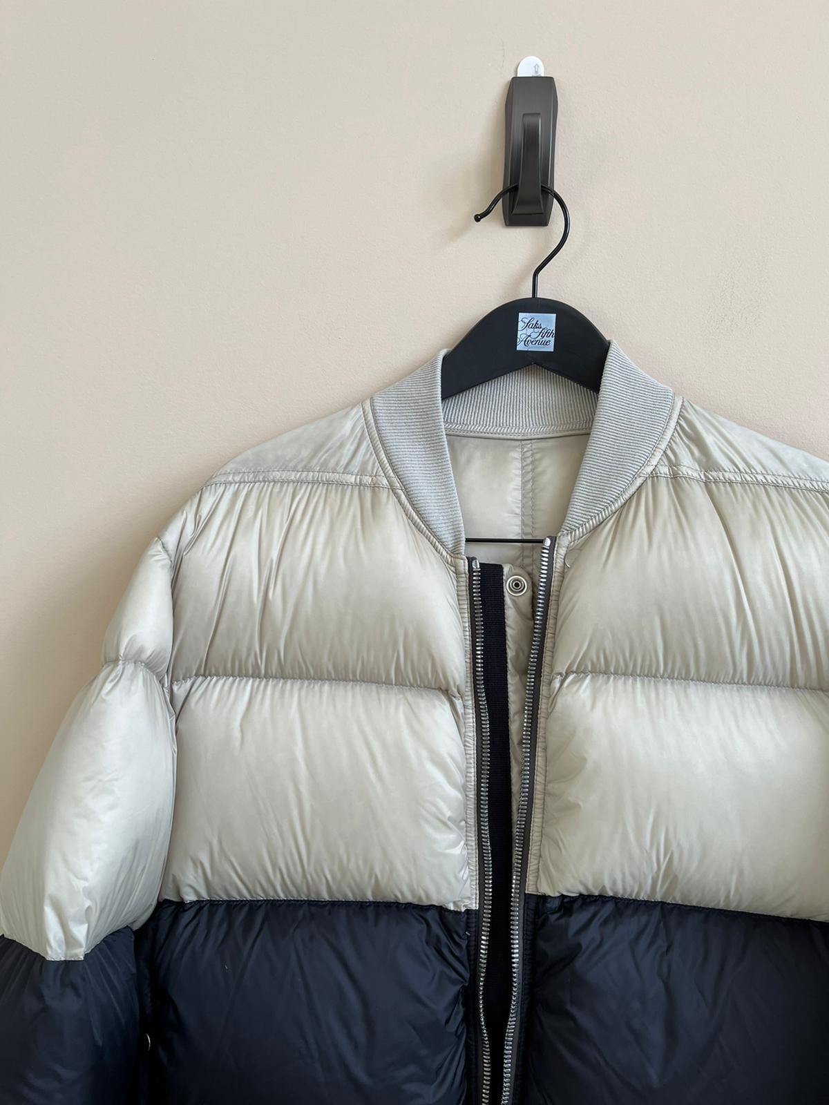 Rick Owens Down Flight Bomber Jacket in White & Blue Color Size US S / EU 44-46 / 1 - 3 Thumbnail
