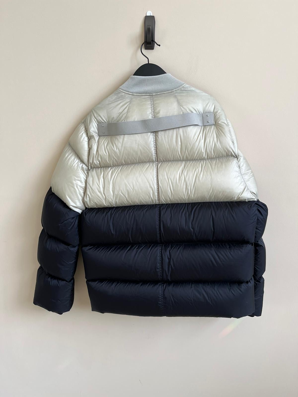 Rick Owens Down Flight Bomber Jacket in White & Blue Color Size US S / EU 44-46 / 1 - 14 Thumbnail