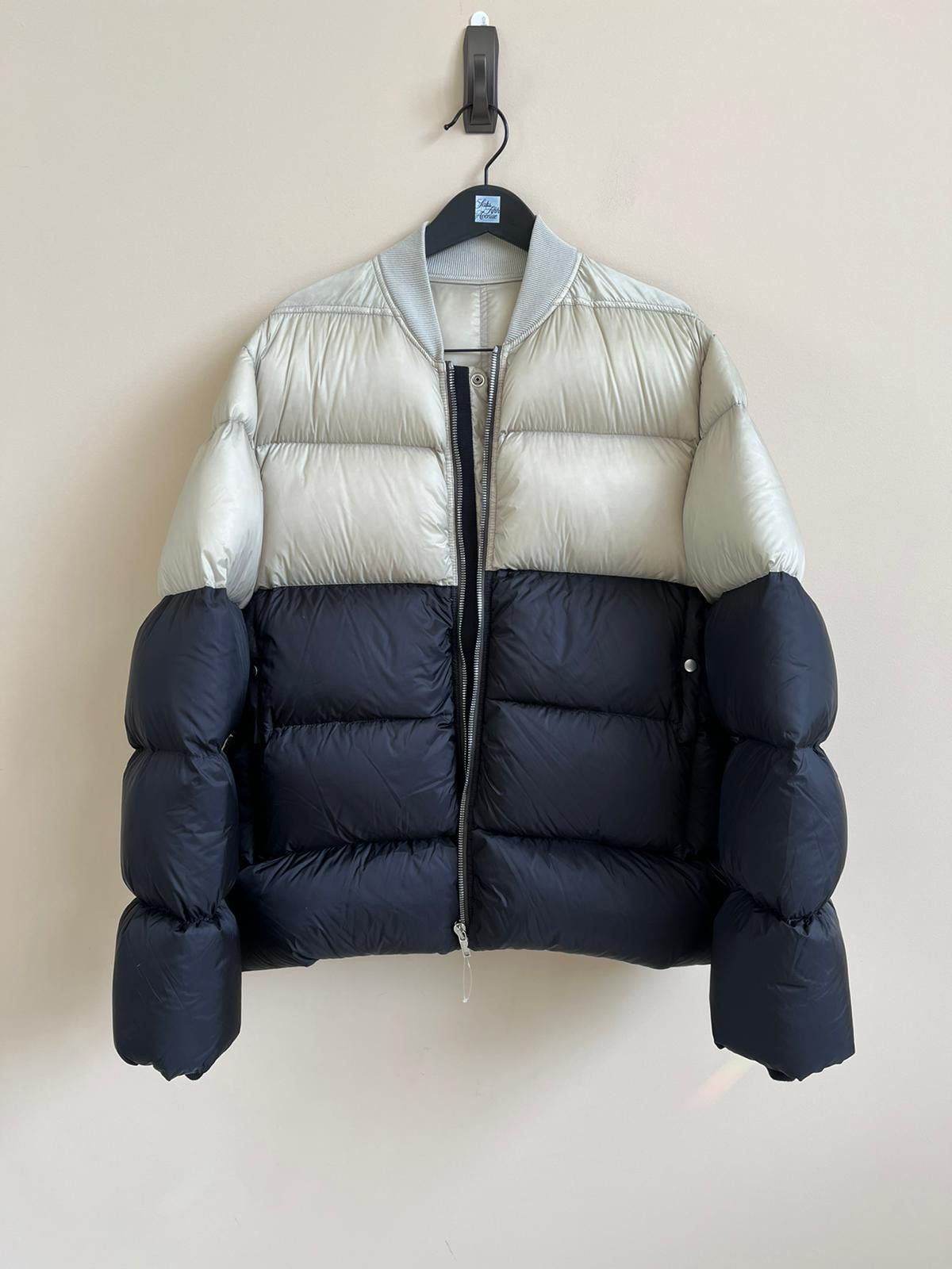 Rick Owens Down Flight Bomber Jacket in White & Blue Color Size US S / EU 44-46 / 1 - 2 Thumbnail