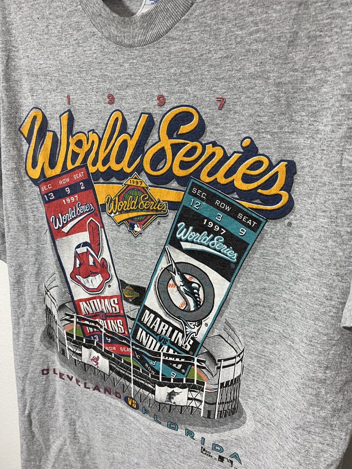 All Sport × NFL × Vintage vintage world series 1997 cleveland vs florida Size US L / EU 52-54 / 3 - 4 Thumbnail