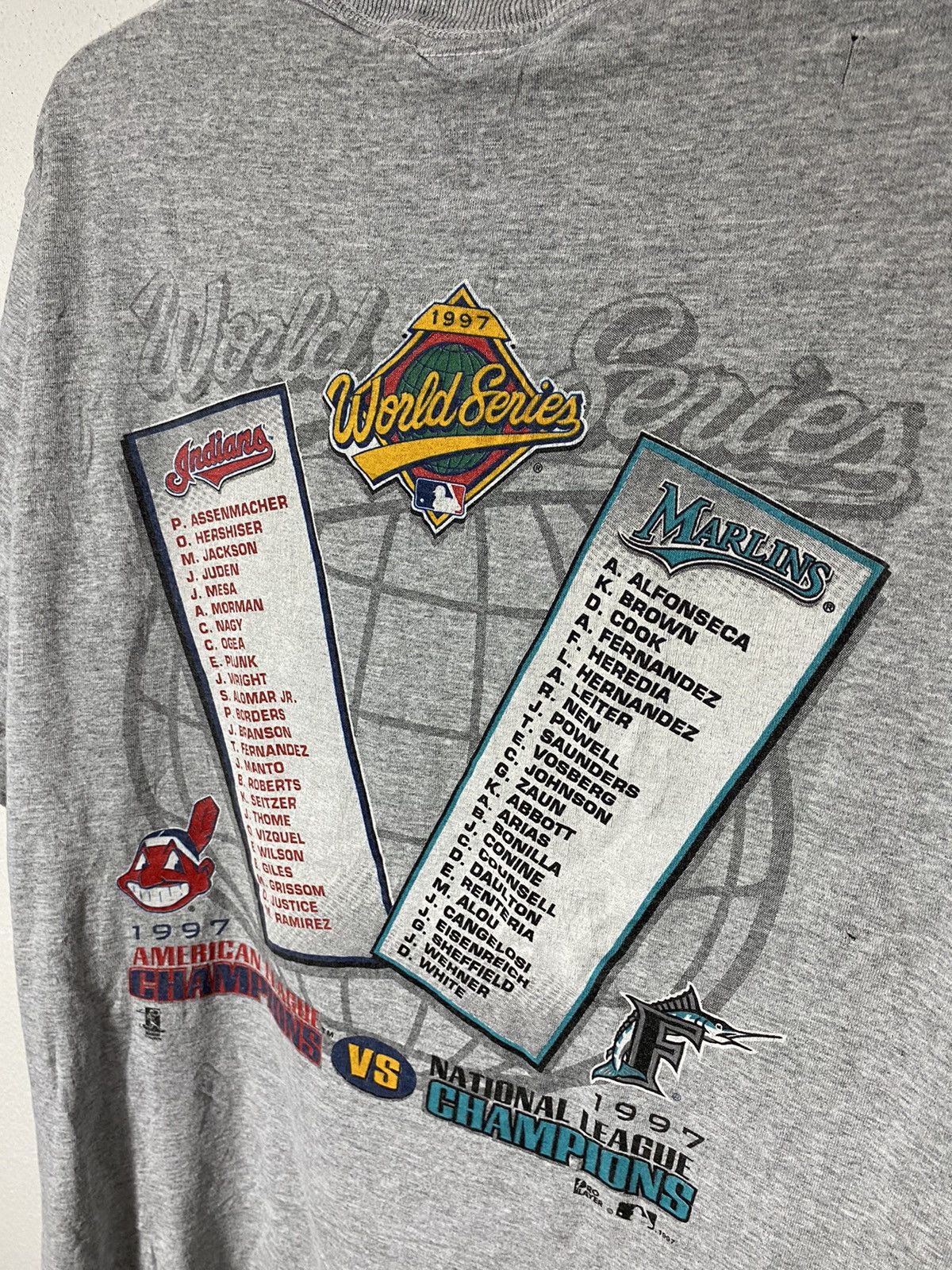 All Sport × NFL × Vintage vintage world series 1997 cleveland vs florida Size US L / EU 52-54 / 3 - 9 Thumbnail