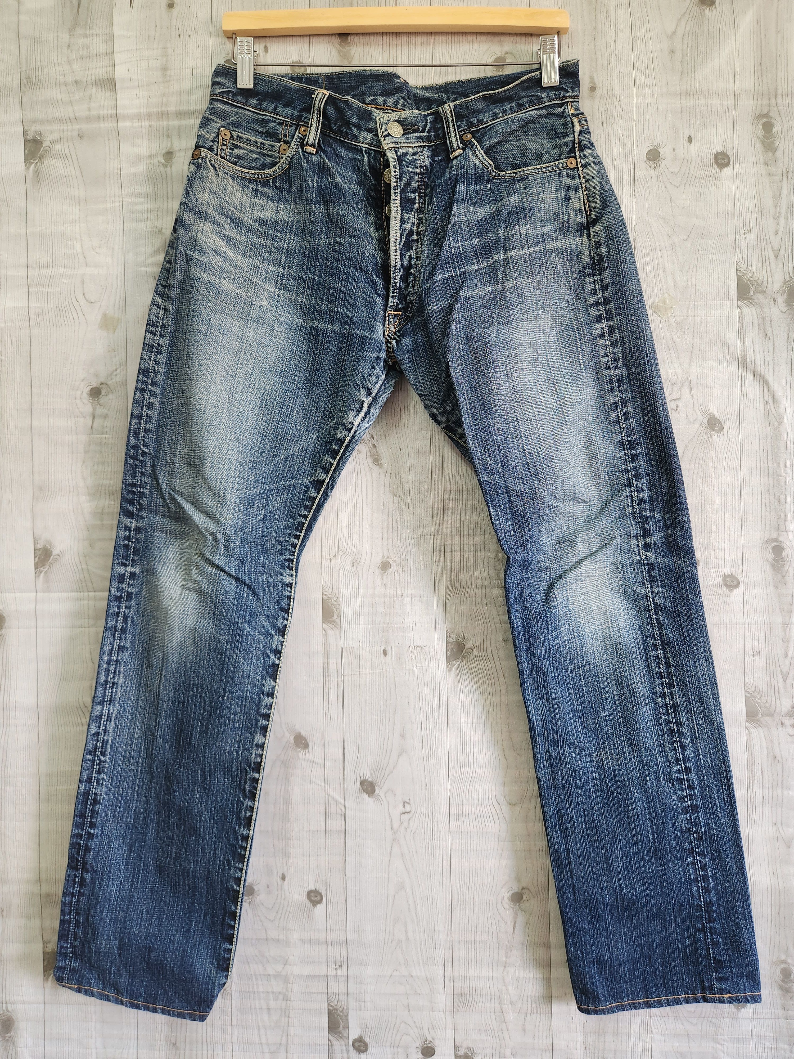 If Six Was Nine × Pure Blue Japan × Vintage Pure Blue Indigo Vintage Hidden Rivet Denim Jeans Japan Size US 31 - 1 Thumbnail