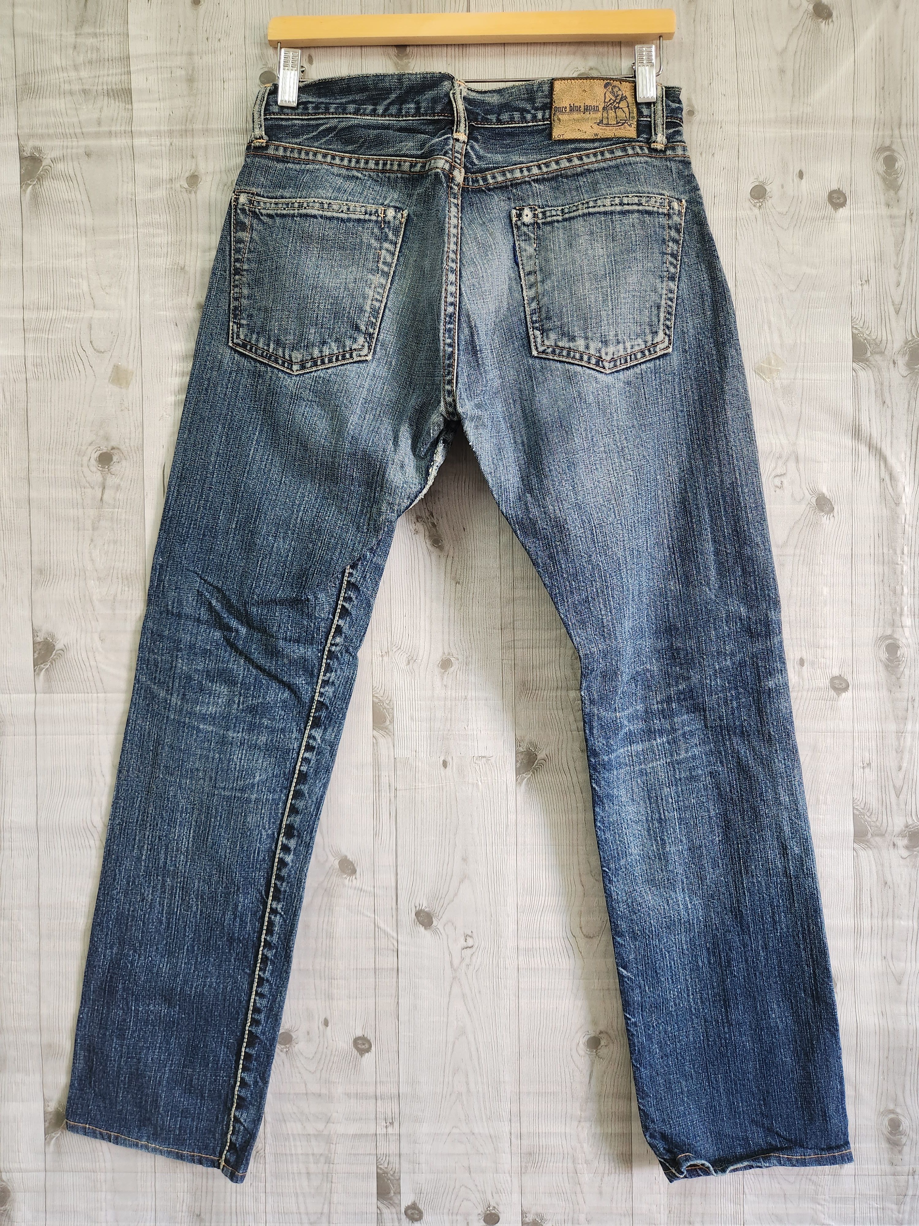 If Six Was Nine × Pure Blue Japan × Vintage Pure Blue Indigo Vintage Hidden Rivet Denim Jeans Japan Size US 31 - 20 Thumbnail