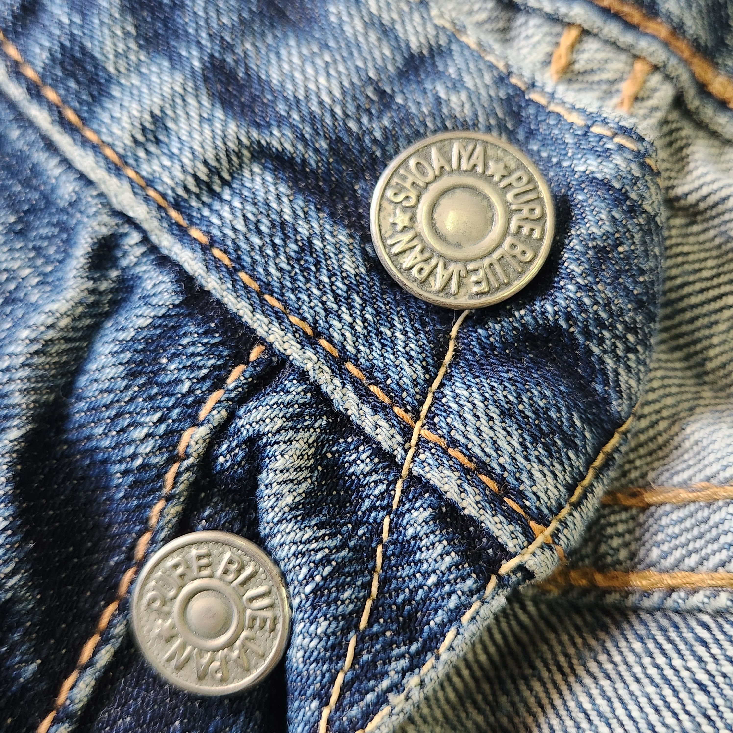 If Six Was Nine × Pure Blue Japan × Vintage Pure Blue Indigo Vintage Hidden Rivet Denim Jeans Japan Size US 31 - 5 Thumbnail