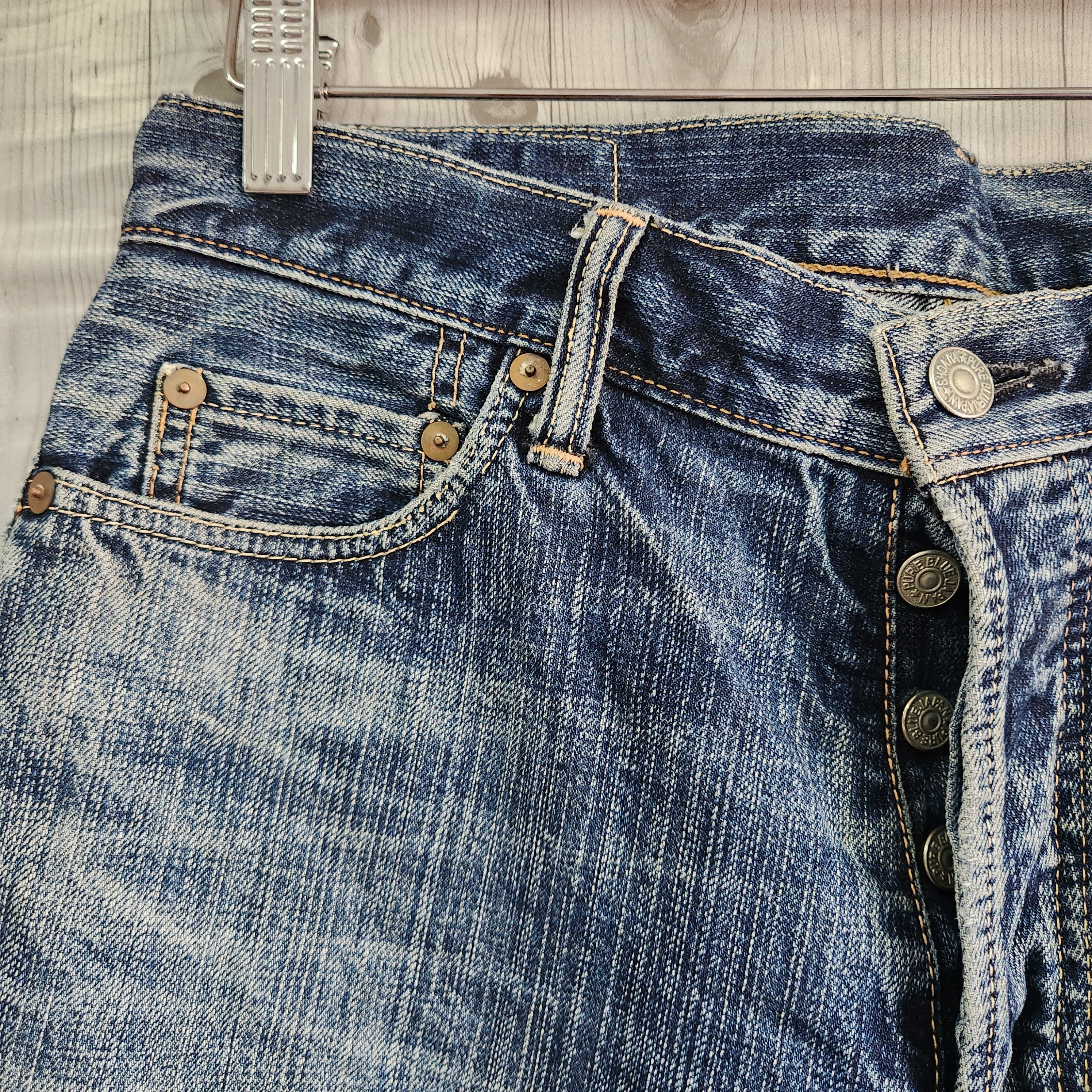 If Six Was Nine × Pure Blue Japan × Vintage Pure Blue Indigo Vintage Hidden Rivet Denim Jeans Japan Size US 31 - 18 Thumbnail