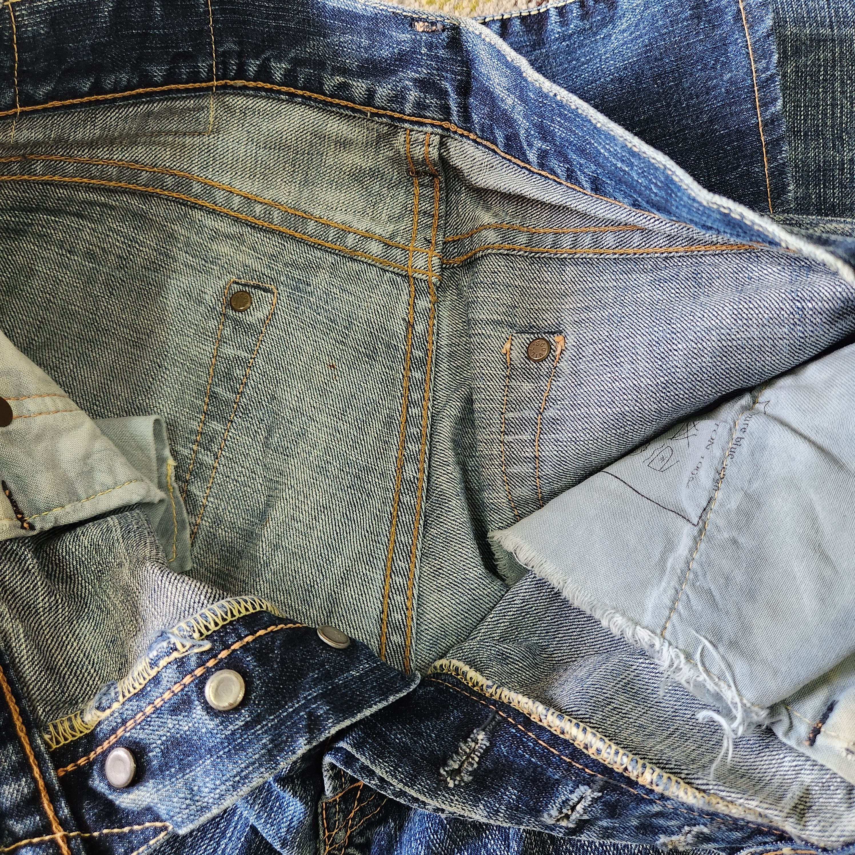 If Six Was Nine × Pure Blue Japan × Vintage Pure Blue Indigo Vintage Hidden Rivet Denim Jeans Japan Size US 31 - 3 Thumbnail