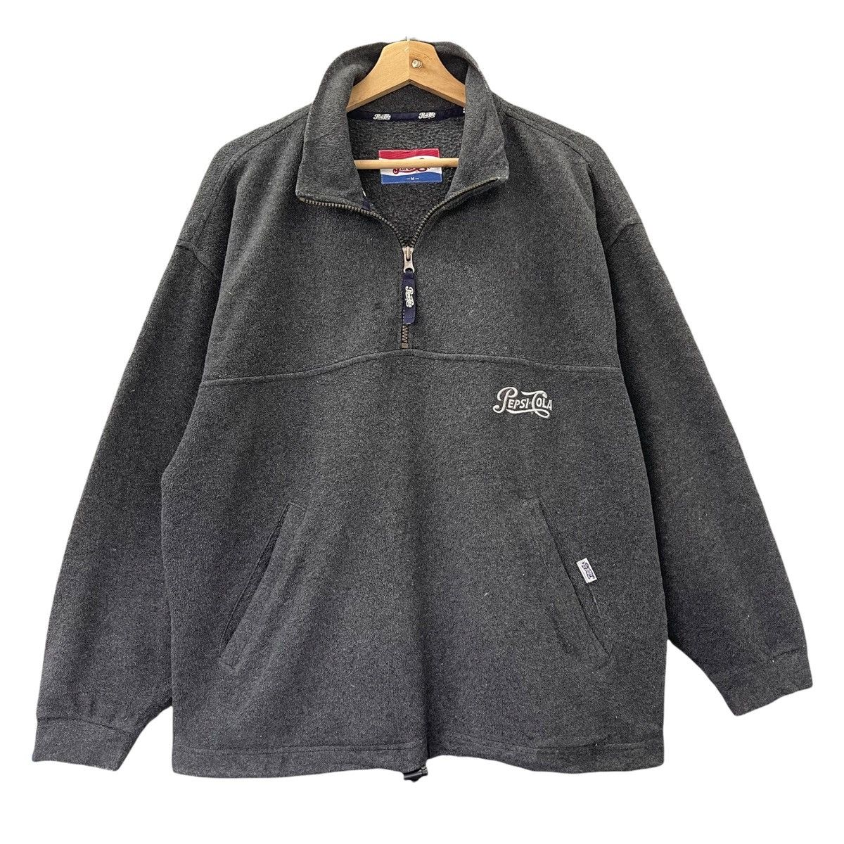 Pepsi × Vintage Vintage Pepsi Cola Small Logo Zipped Fleece Size L Size US L / EU 52-54 / 3 - 1 Thumbnail