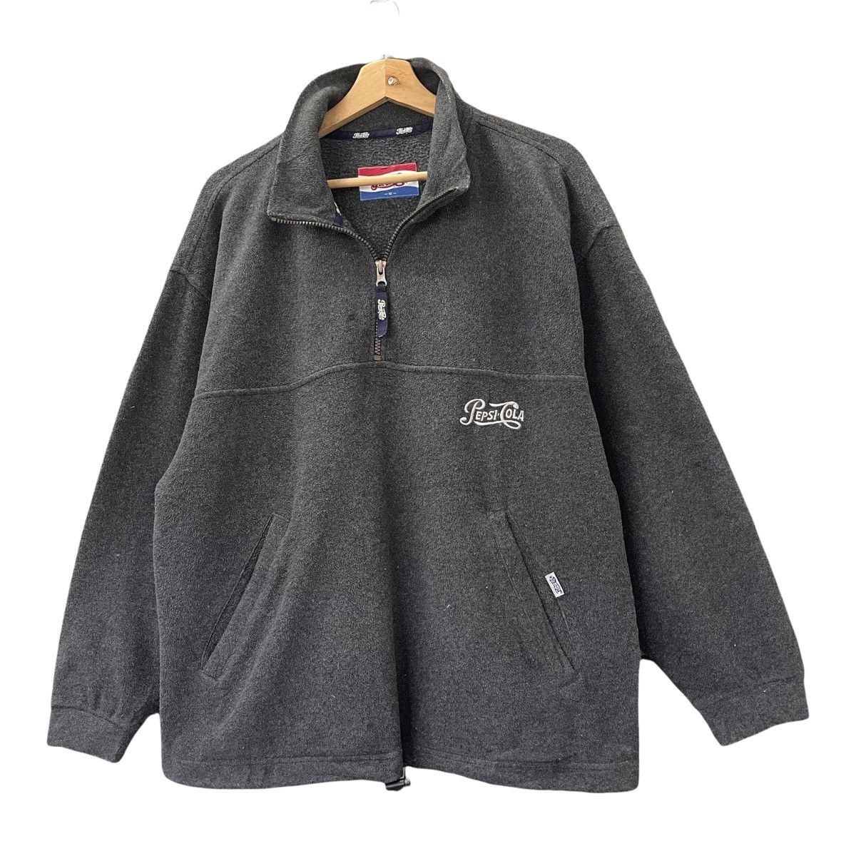 Pepsi × Vintage Vintage Pepsi Cola Small Logo Zipped Fleece Size L Size US L / EU 52-54 / 3 - 3 Thumbnail