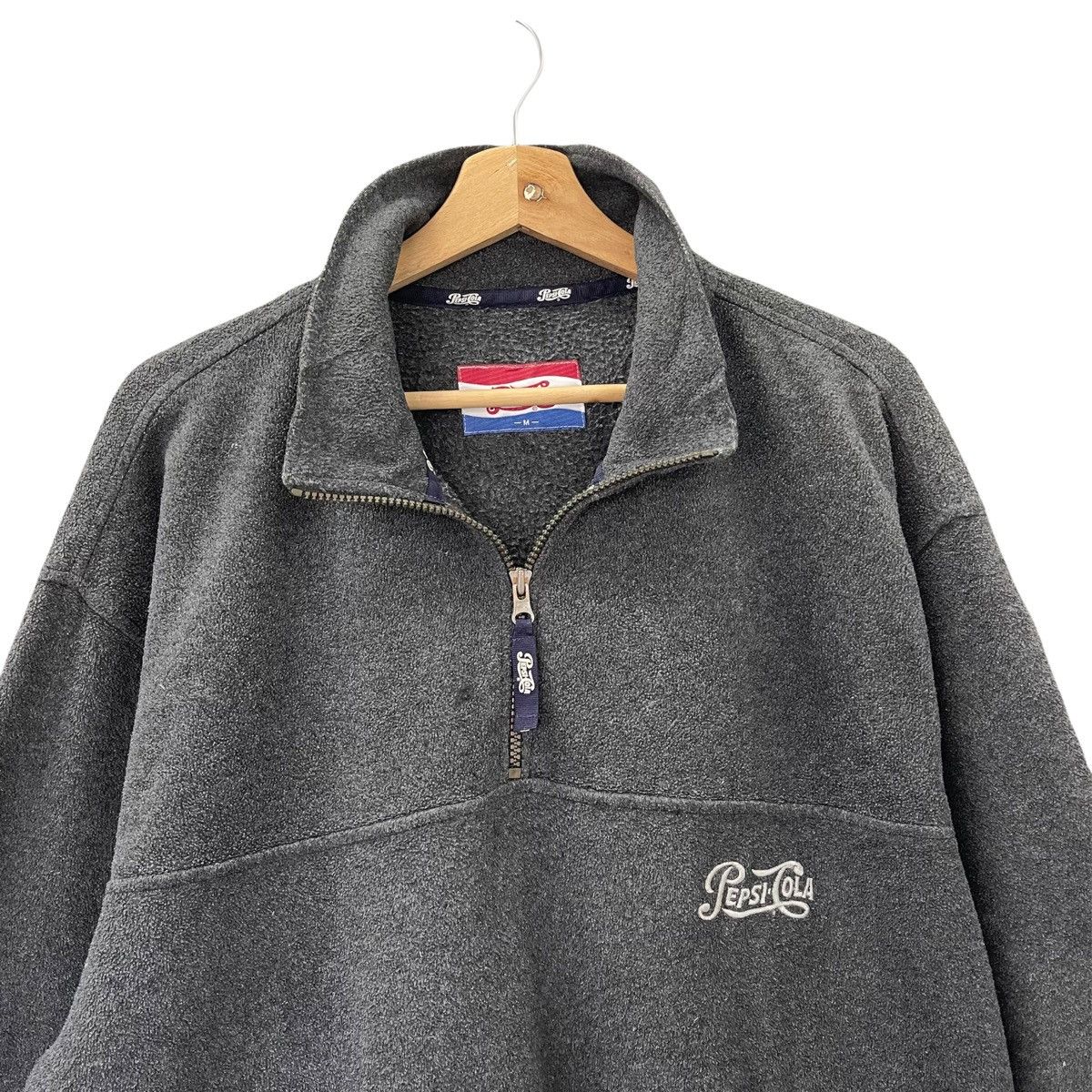 Pepsi × Vintage Vintage Pepsi Cola Small Logo Zipped Fleece Size L Size US L / EU 52-54 / 3 - 4 Thumbnail