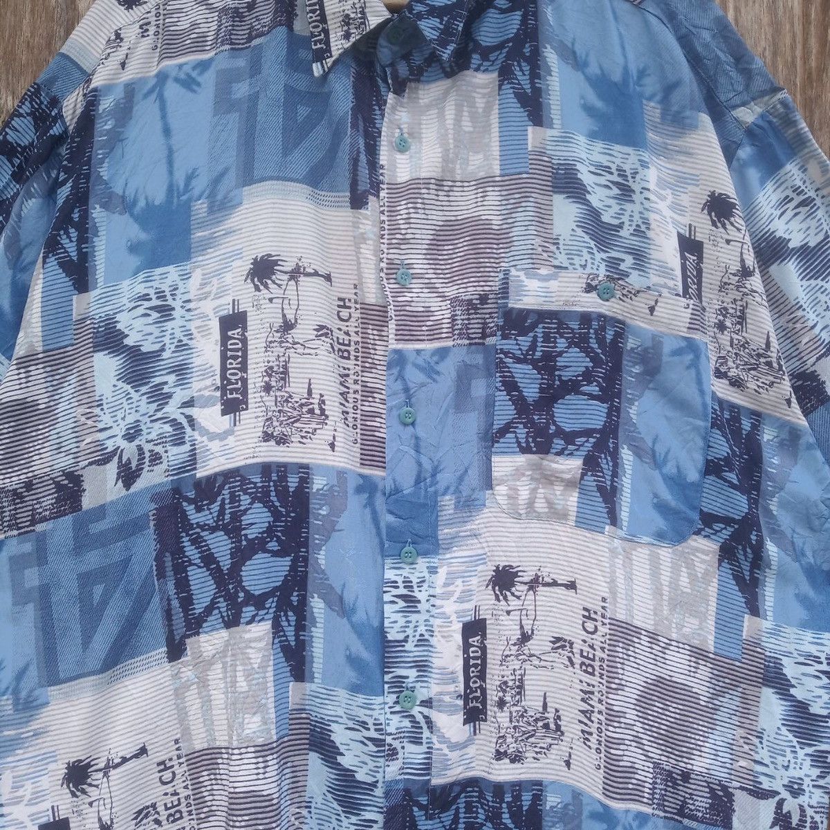Puritan Vintage Puritan Overprinted Miami Beach Hawaii Rayon Shirt Size US XXL / EU 58 / 5 - 3 Thumbnail