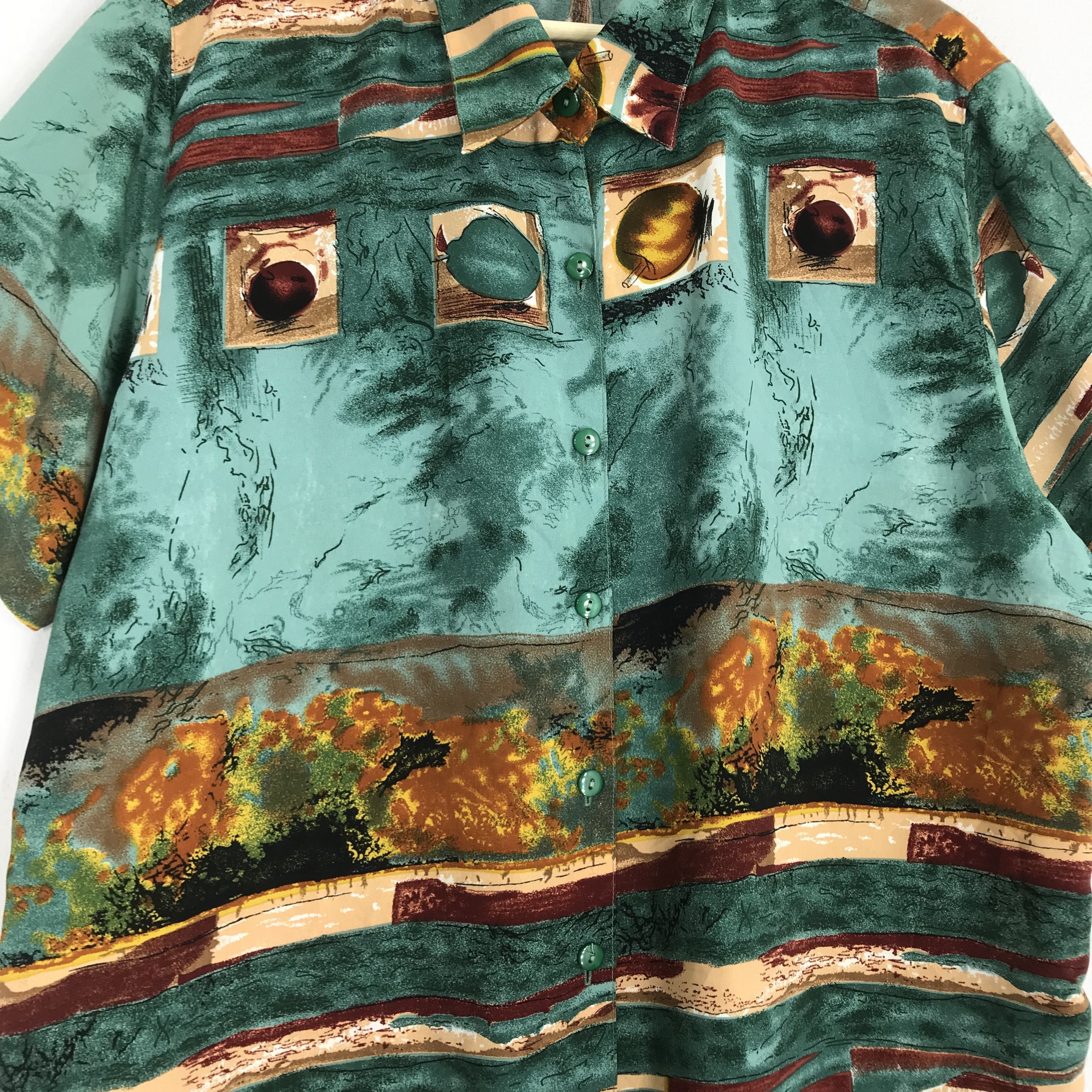 Vintage 90s Novelty Baroque Shirt Retro Pop Art Inspired Mambo Size US XL / EU 56 / 4 - 3 Thumbnail