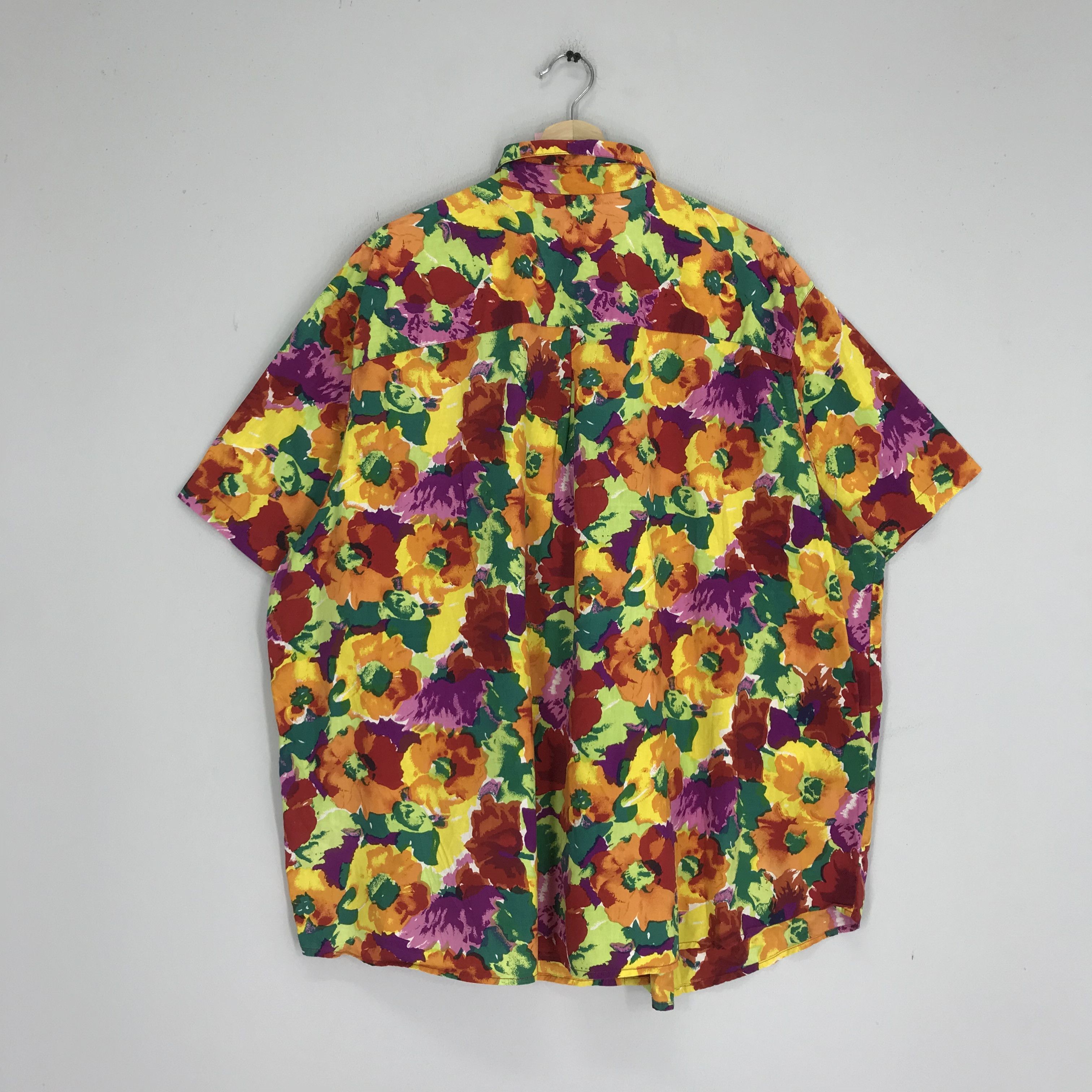 SSSR Venezia Vintage 90's Multicolour Pop Art Floral Pattern Button Down Size US XXL / EU 58 / 5 - 2 Thumbnail