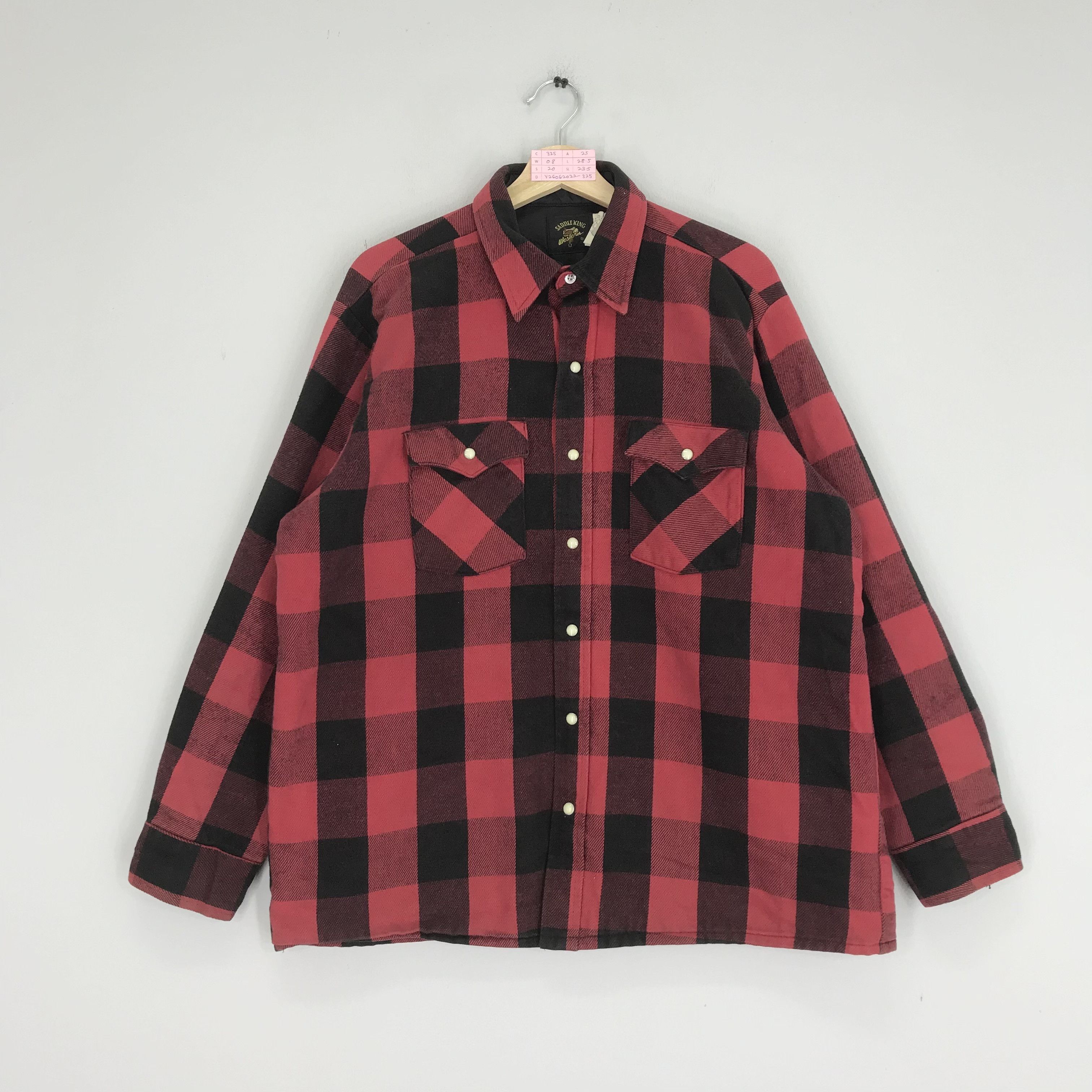 Flannel Vintage Saddle King Western Flannel Checkered Bondage Punk Size US L / EU 52-54 / 3 - 2 Thumbnail