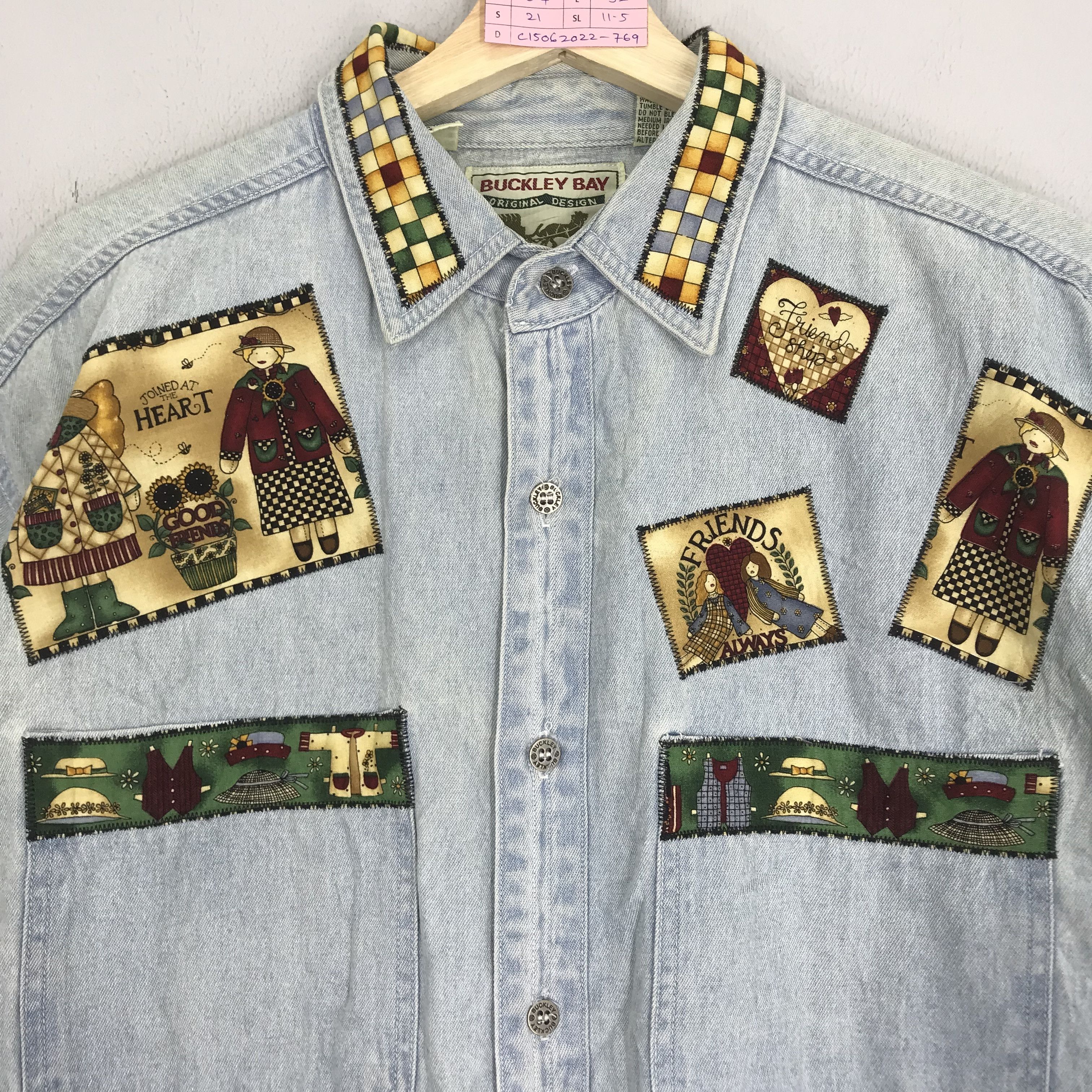 Denime Vintage Buckley Bay Denim Patchwork Retro Shirt Size US L / EU 52-54 / 3 - 4 Thumbnail