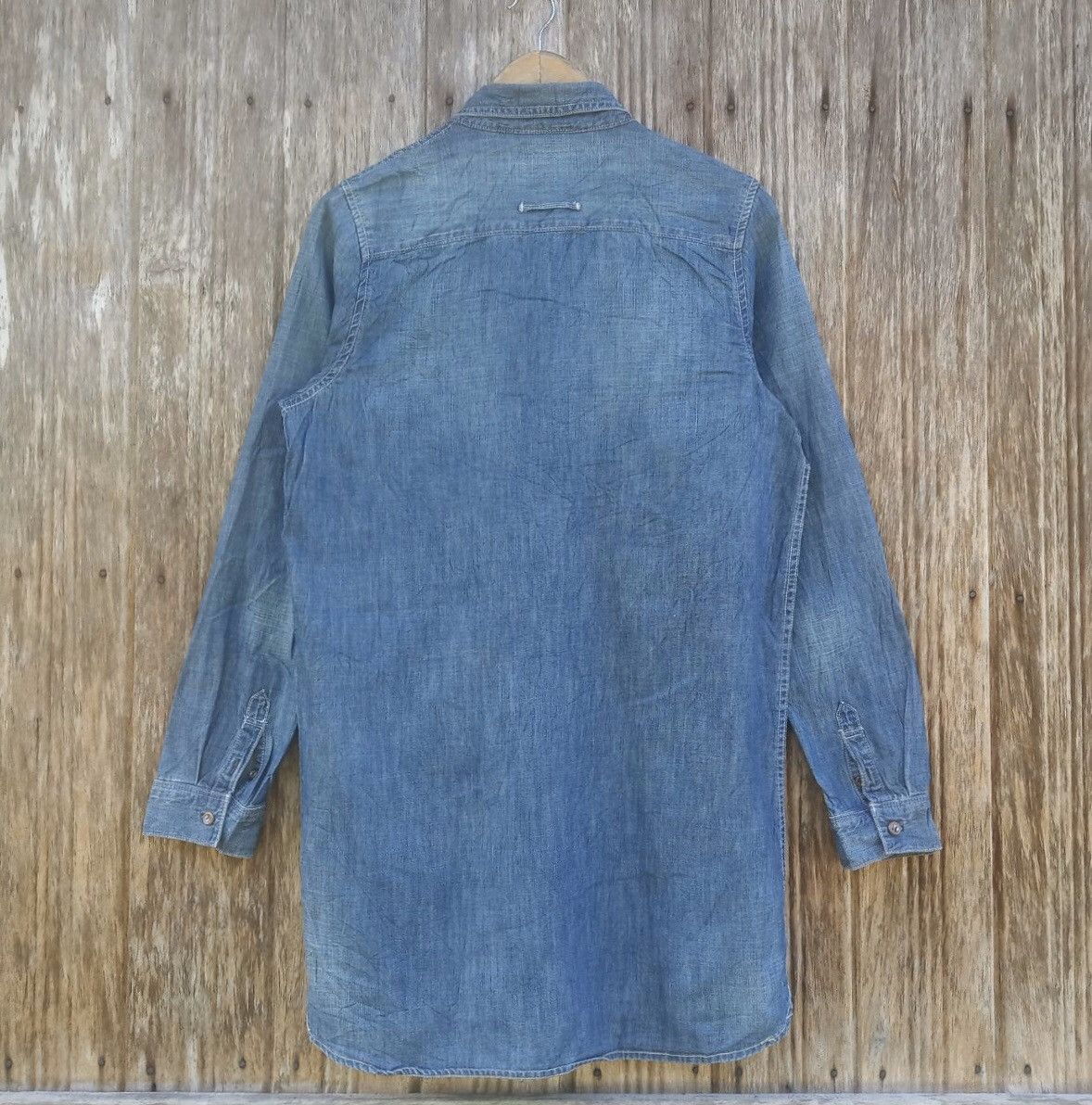 Denime Vintage Denim Camel Road Blue Indigo Button Down Shirt Size US M / EU 48-50 / 2 - 2 Thumbnail