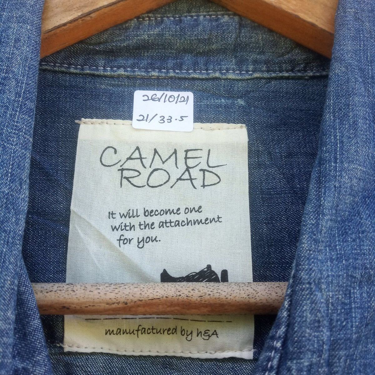 Denime Vintage Denim Camel Road Blue Indigo Button Down Shirt Size US M / EU 48-50 / 2 - 4 Thumbnail