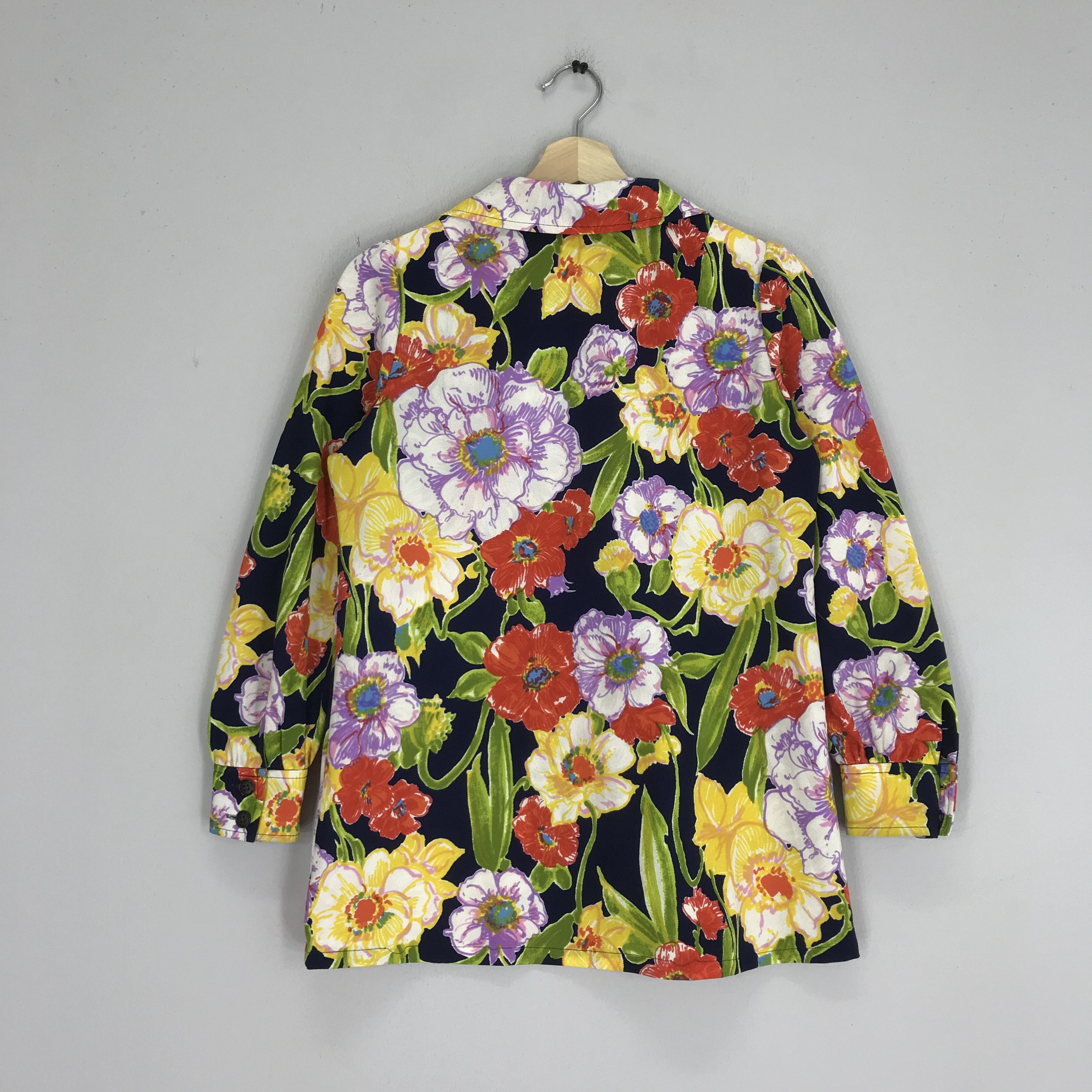 Arts & Science Vintage 90s Retro Hibiscus Flower Overprinted Colourful Size US S / EU 44-46 / 1 - 2 Thumbnail