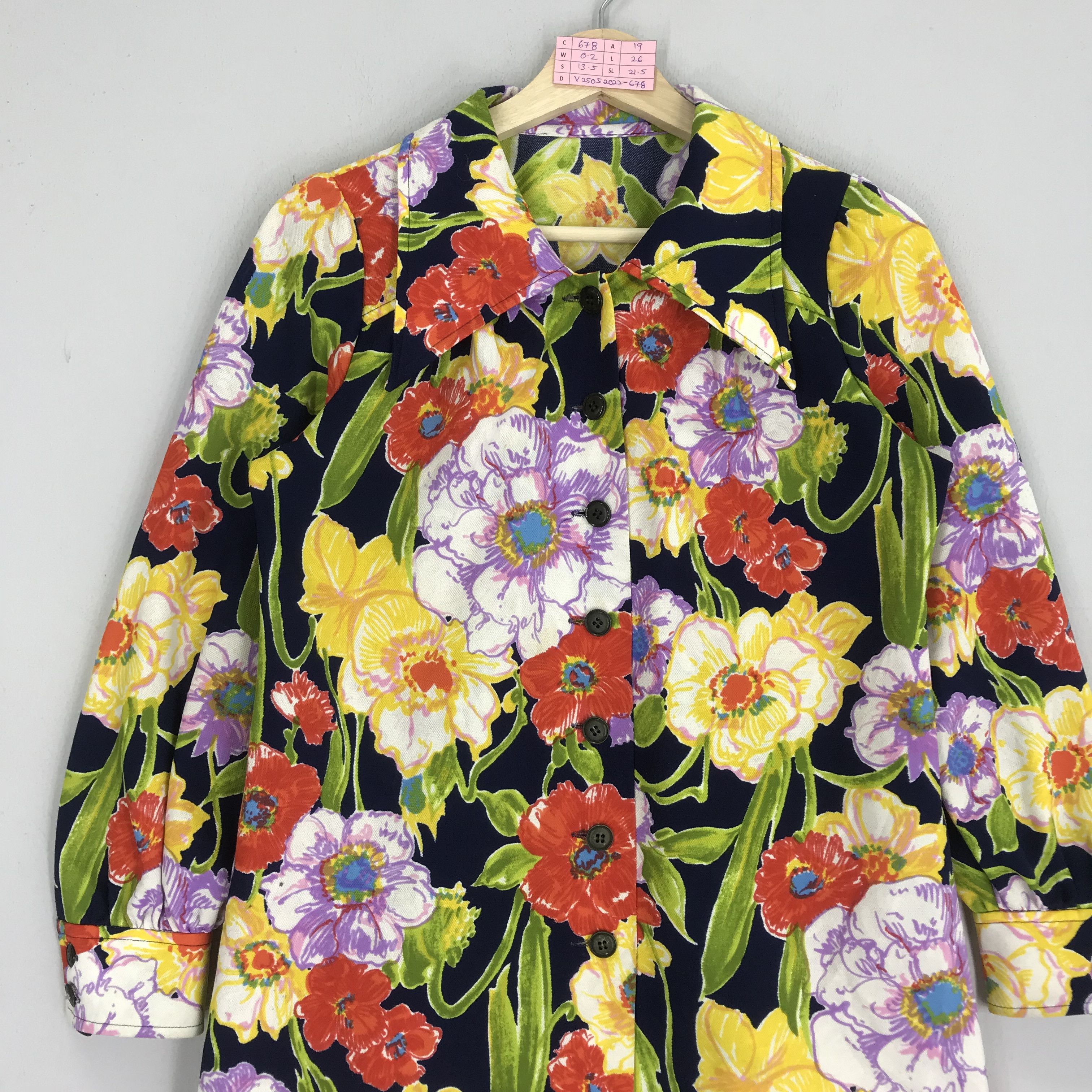 Arts & Science Vintage 90s Retro Hibiscus Flower Overprinted Colourful Size US S / EU 44-46 / 1 - 3 Thumbnail