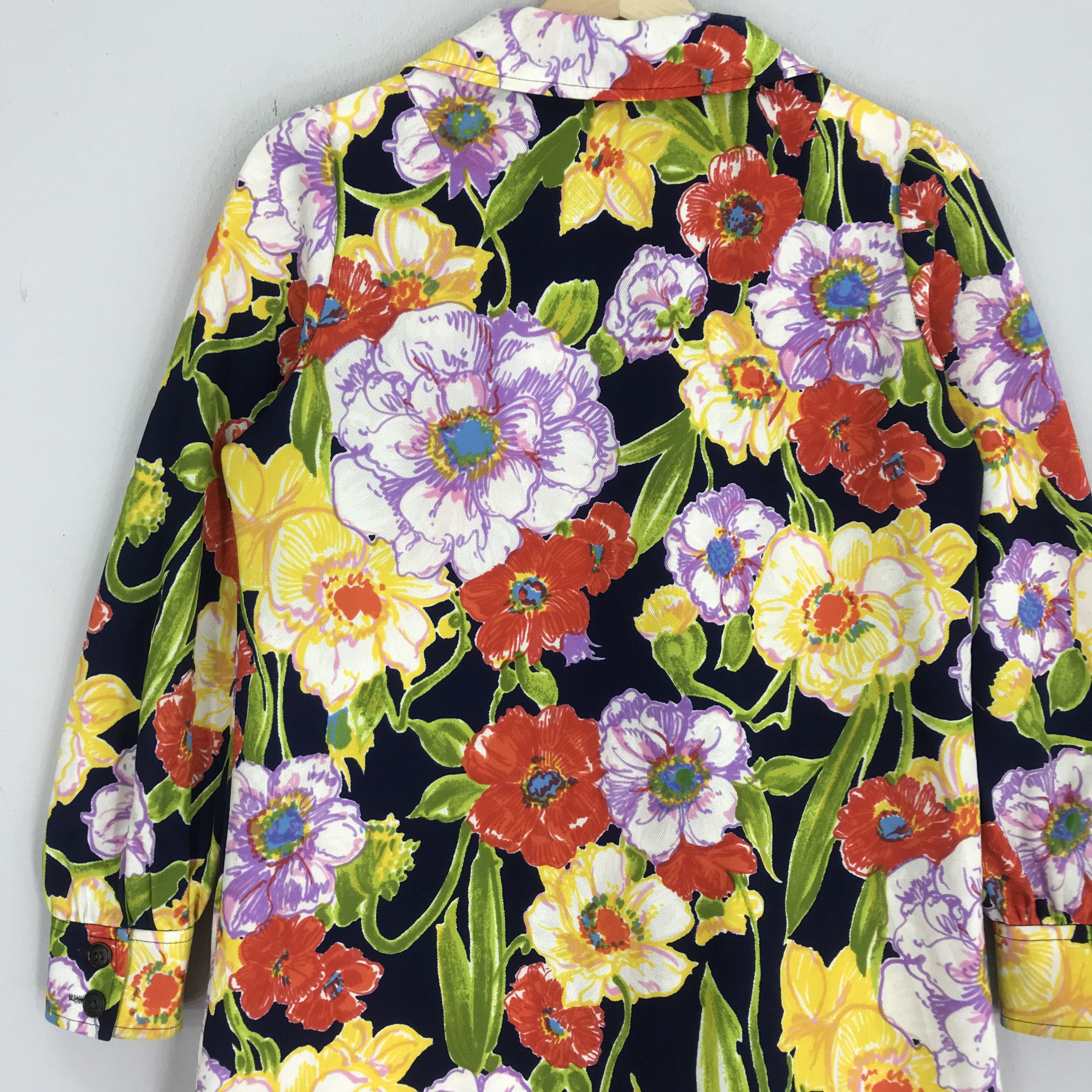 Arts & Science Vintage 90s Retro Hibiscus Flower Overprinted Colourful Size US S / EU 44-46 / 1 - 6 Thumbnail