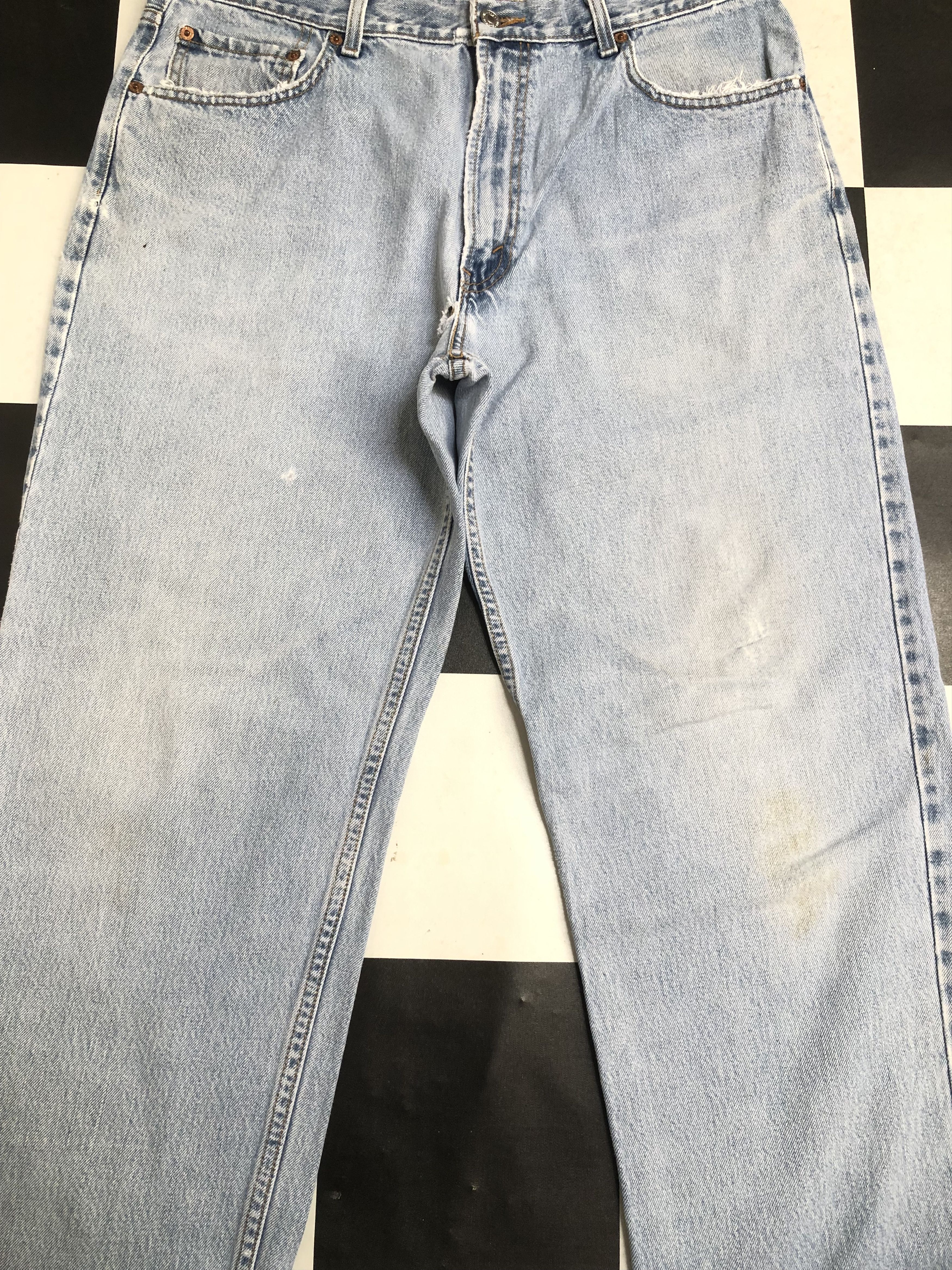 Levi's × Vintage Vintage Levi's 550 Relaxed Fit Jeans L453 Size US 35 - 3 Thumbnail