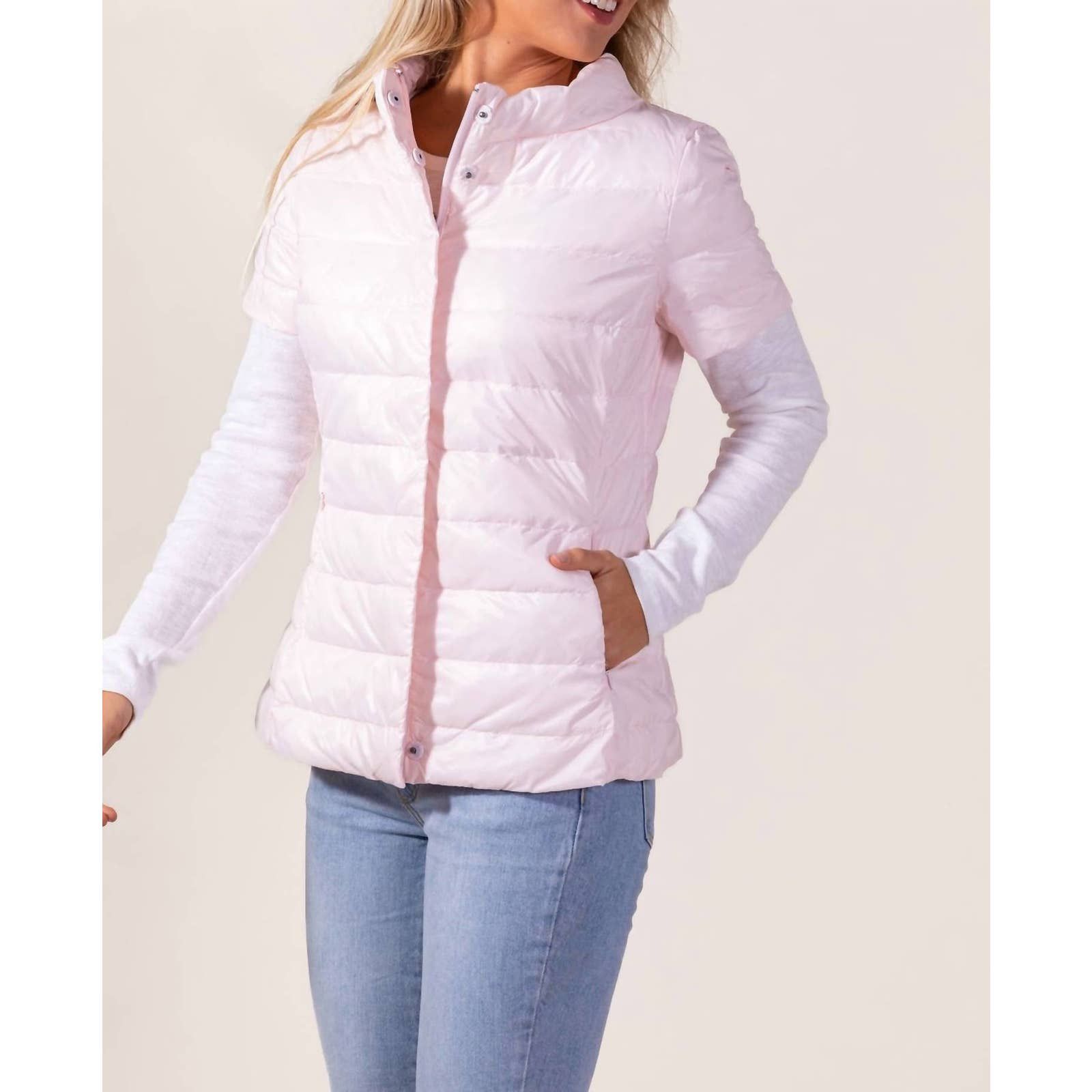 Designer ANORAK Short Sleeve Puffer Jacket In Ice Pink | Grailed