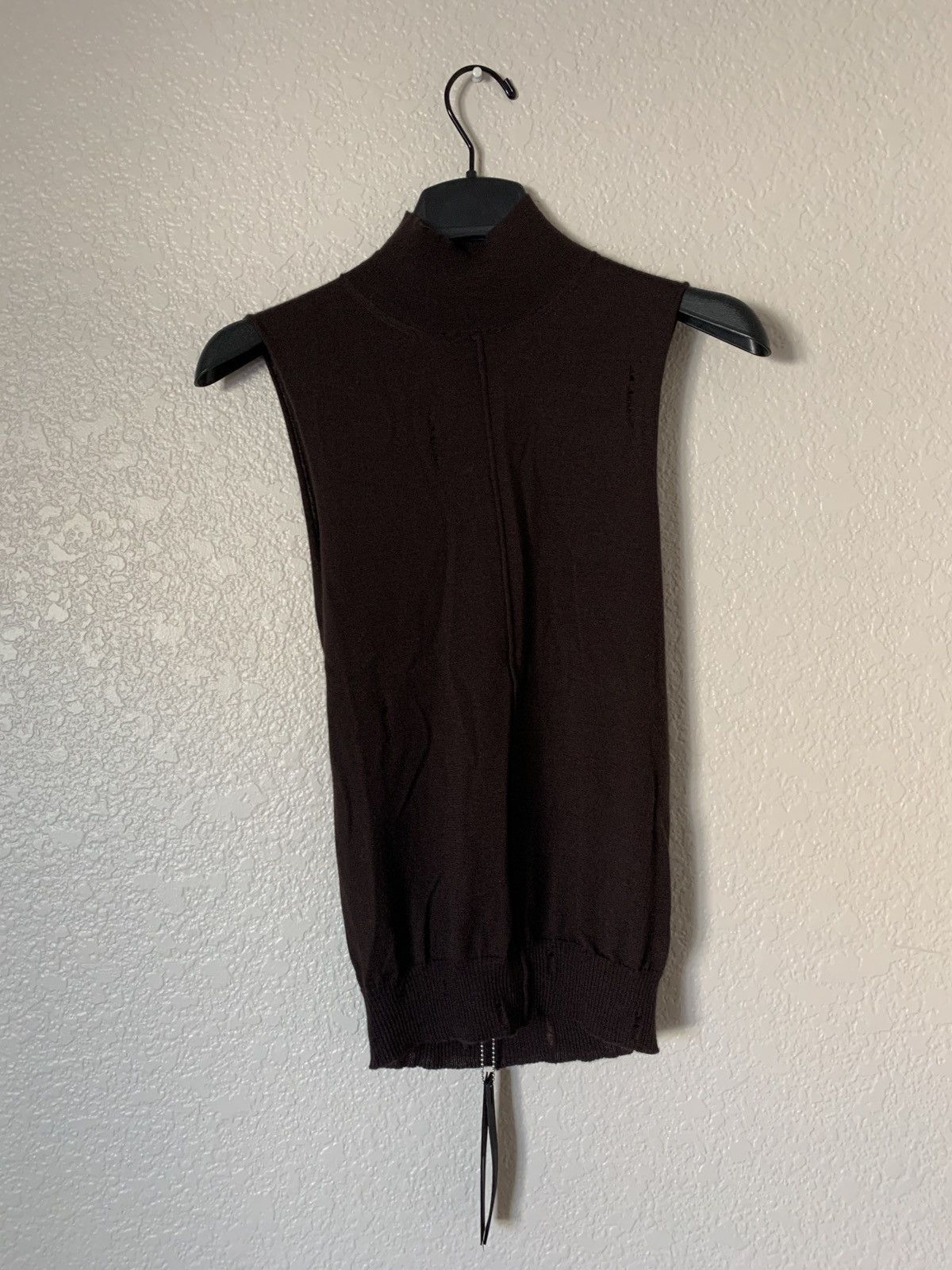 Amiri $850 Cashmere Mock Neck Knit Tank Top Size S / US 4 / IT 40 - 2 Thumbnail