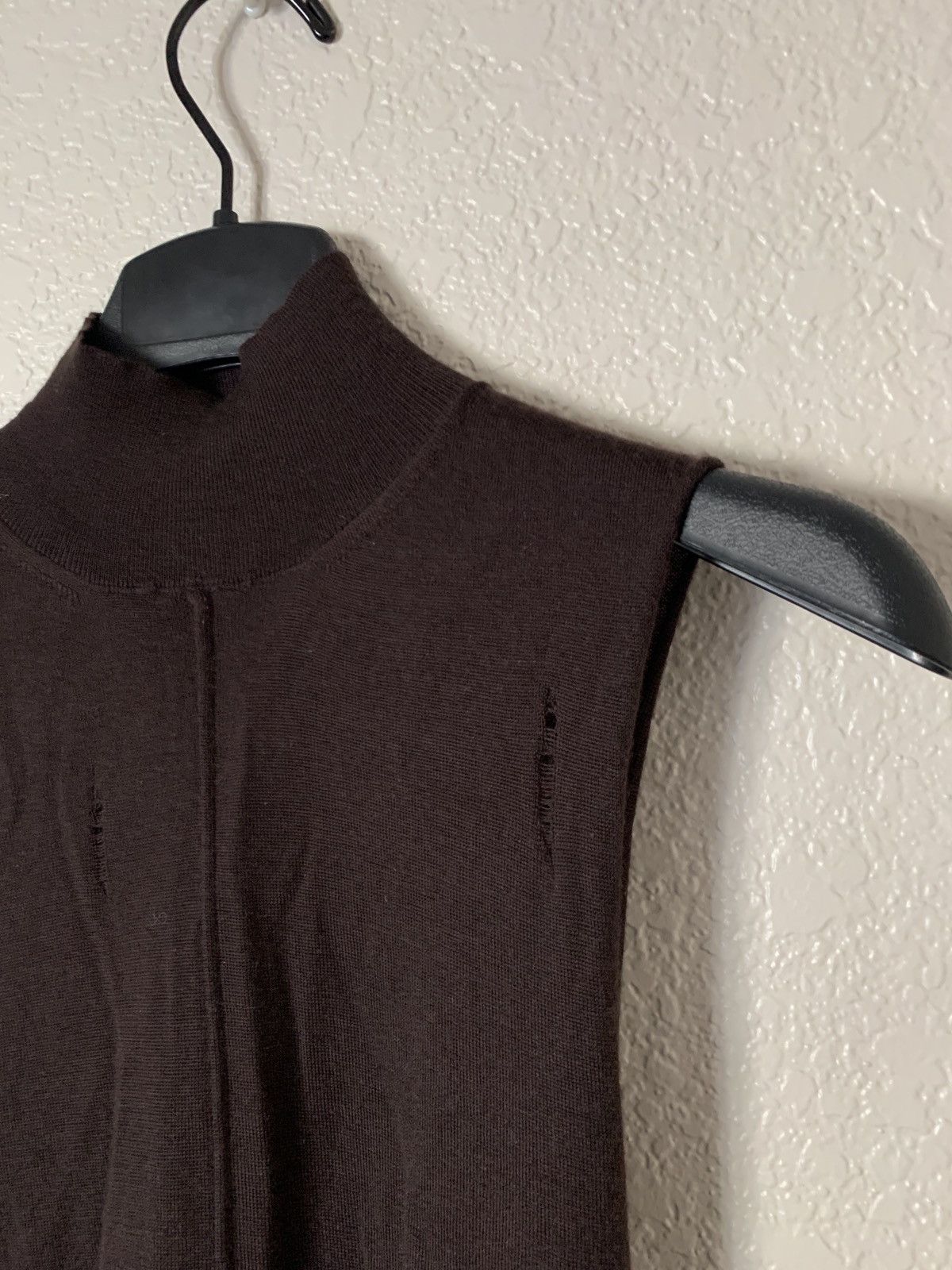 Amiri $850 Cashmere Mock Neck Knit Tank Top Size S / US 4 / IT 40 - 3 Thumbnail