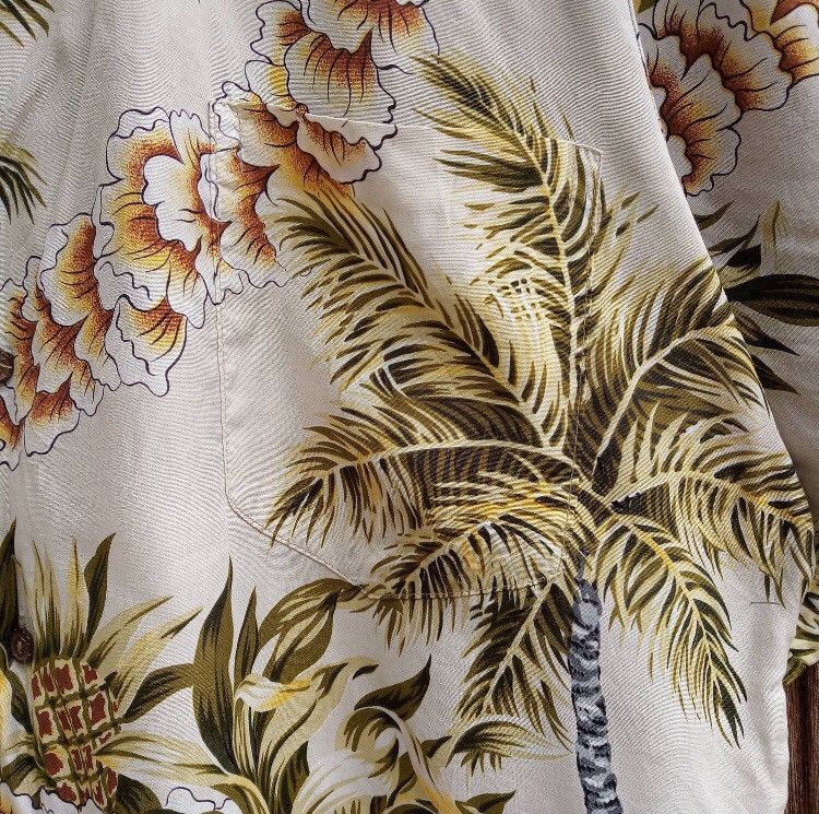 Vintage Vintage Hawaiian Rayon Button Down Shirt Hawaii Style Size US XL / EU 56 / 4 - 4 Thumbnail