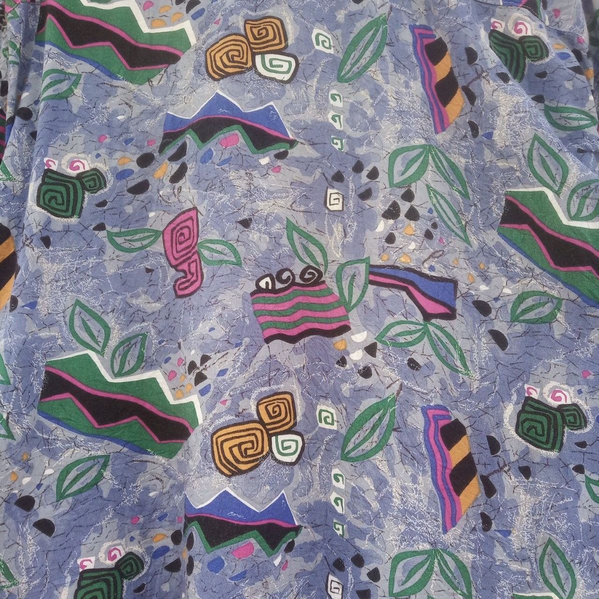 Other Vintage Rayon Shirt Printed Abstract Colour Paint Hippies Size US L / EU 52-54 / 3 - 5 Thumbnail