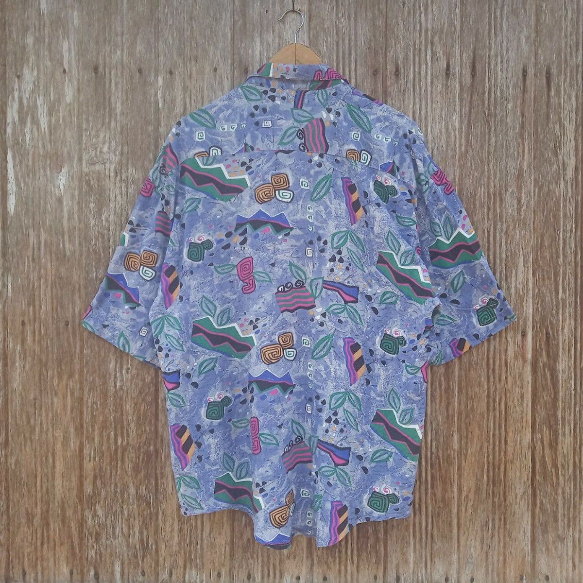 Other Vintage Rayon Shirt Printed Abstract Colour Paint Hippies Size US L / EU 52-54 / 3 - 2 Thumbnail