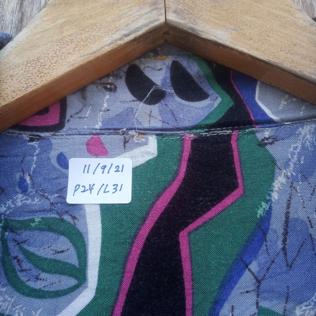 Other Vintage Rayon Shirt Printed Abstract Colour Paint Hippies Size US L / EU 52-54 / 3 - 6 Thumbnail