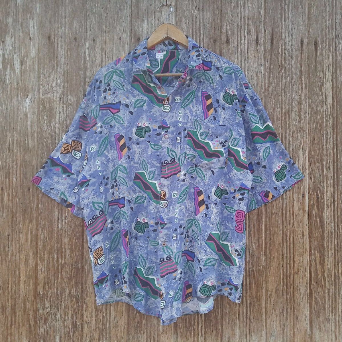 Other Vintage Rayon Shirt Printed Abstract Colour Paint Hippies Size US L / EU 52-54 / 3 - 1 Thumbnail