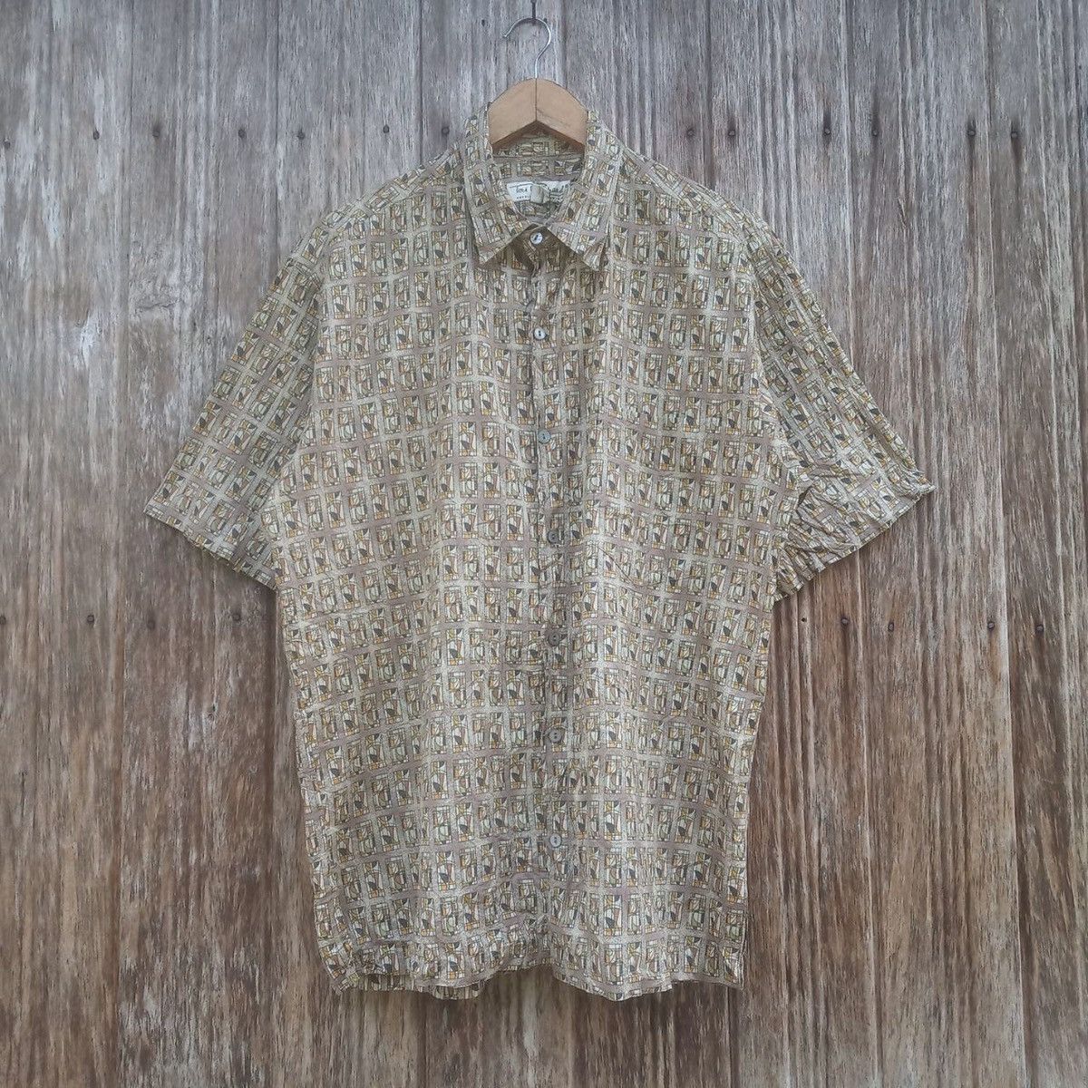 Vintage Tori Richard Honolulu Hawaiian Beach Aloha Geometric Hawaii Size US M / EU 48-50 / 2 - 1 Thumbnail