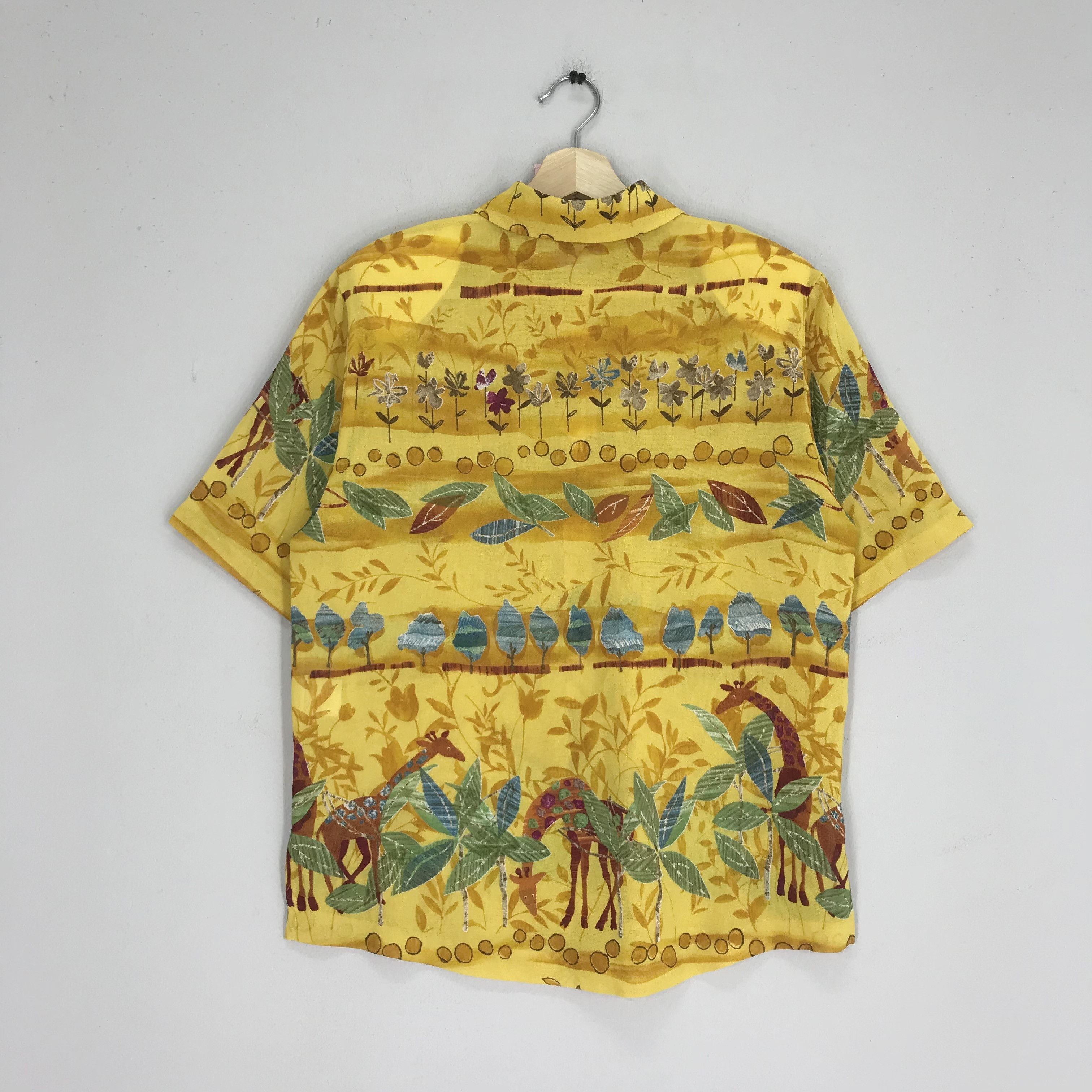 Art Comes First Vintage Designer Novelty Baroque Shirt Polyester Yellow Size US L / EU 52-54 / 3 - 2 Thumbnail