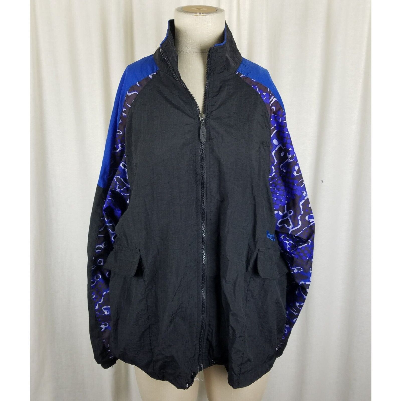 Reebok Mesh Lined Hip Hop Track Windbreaker Jacket Loud Busy