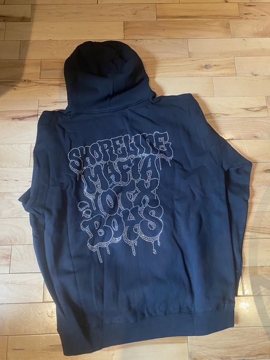 SIZE L BABY BLUE OHGEESY SHORELINE MAFIA HOODIE - Depop