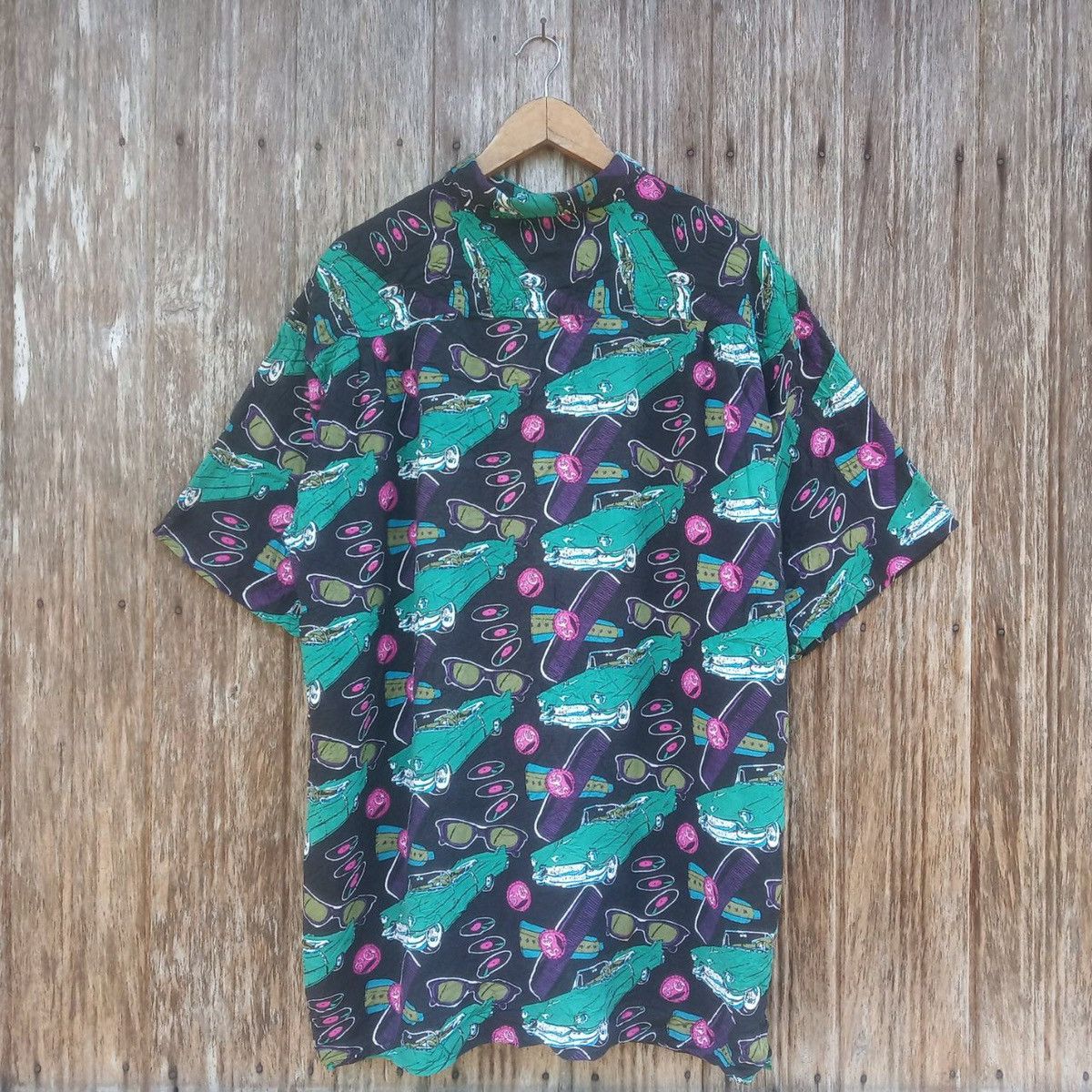 Arts & Science Vintage Hawaiian Rayon Shirt Alloverprint Classic Car Size US XL / EU 56 / 4 - 2 Thumbnail