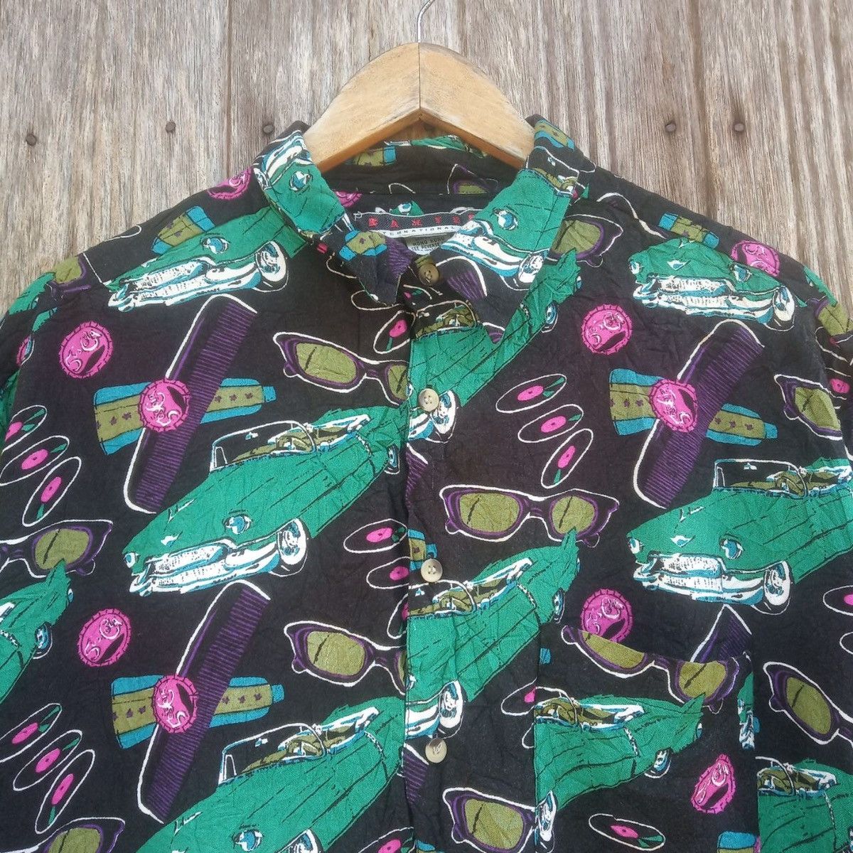 Arts & Science Vintage Hawaiian Rayon Shirt Alloverprint Classic Car Size US XL / EU 56 / 4 - 3 Thumbnail